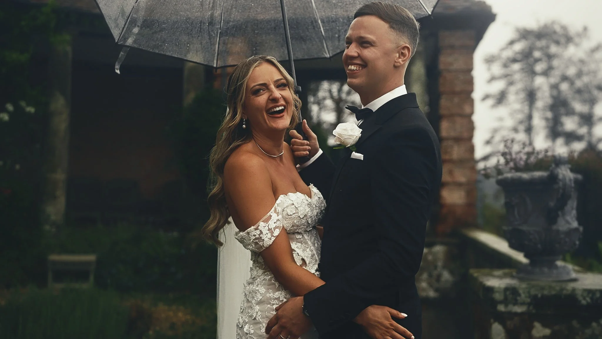A wedding videography shot from a luxury black-tie wedding at Port Lympne Hotel, captured by videographer Luke Batchelor Productions.