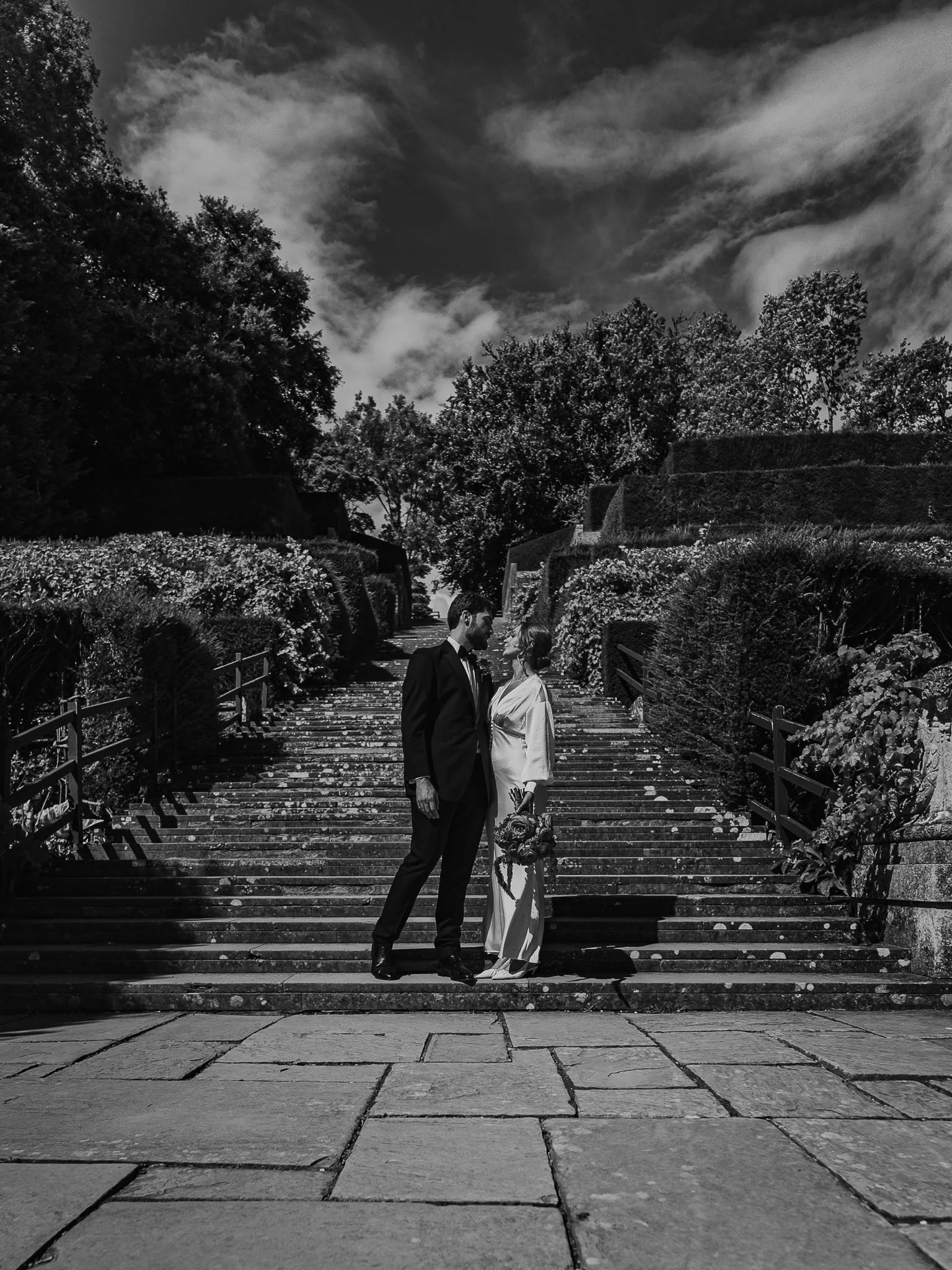 A wedding videography shot from a luxury black-tie wedding at Port Lympne Hotel, captured by videographer Luke Batchelor Productions.