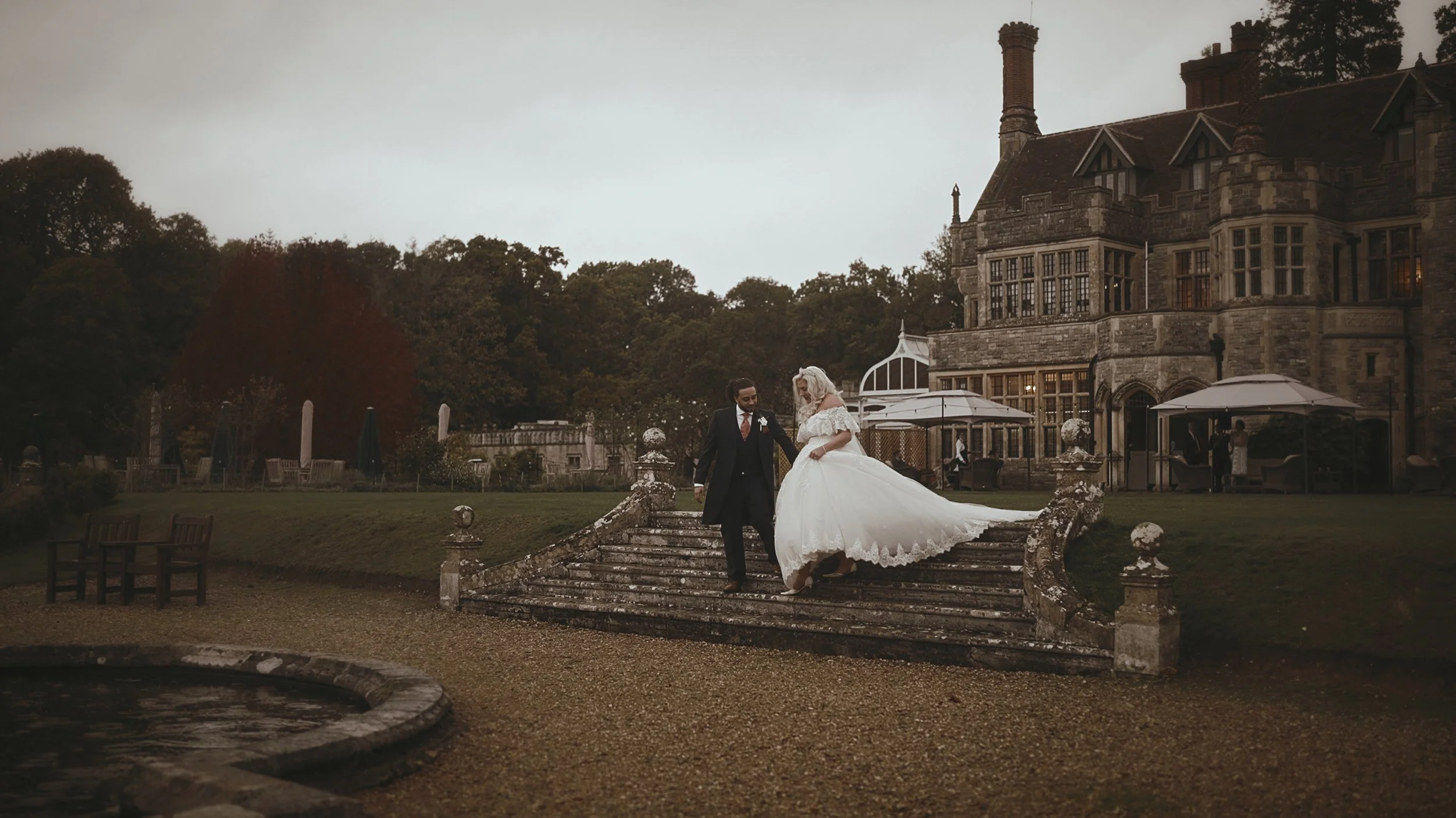 An editorial wedding videography shot, created by UK & Destination wedding videographer Luke Batchelor Productions