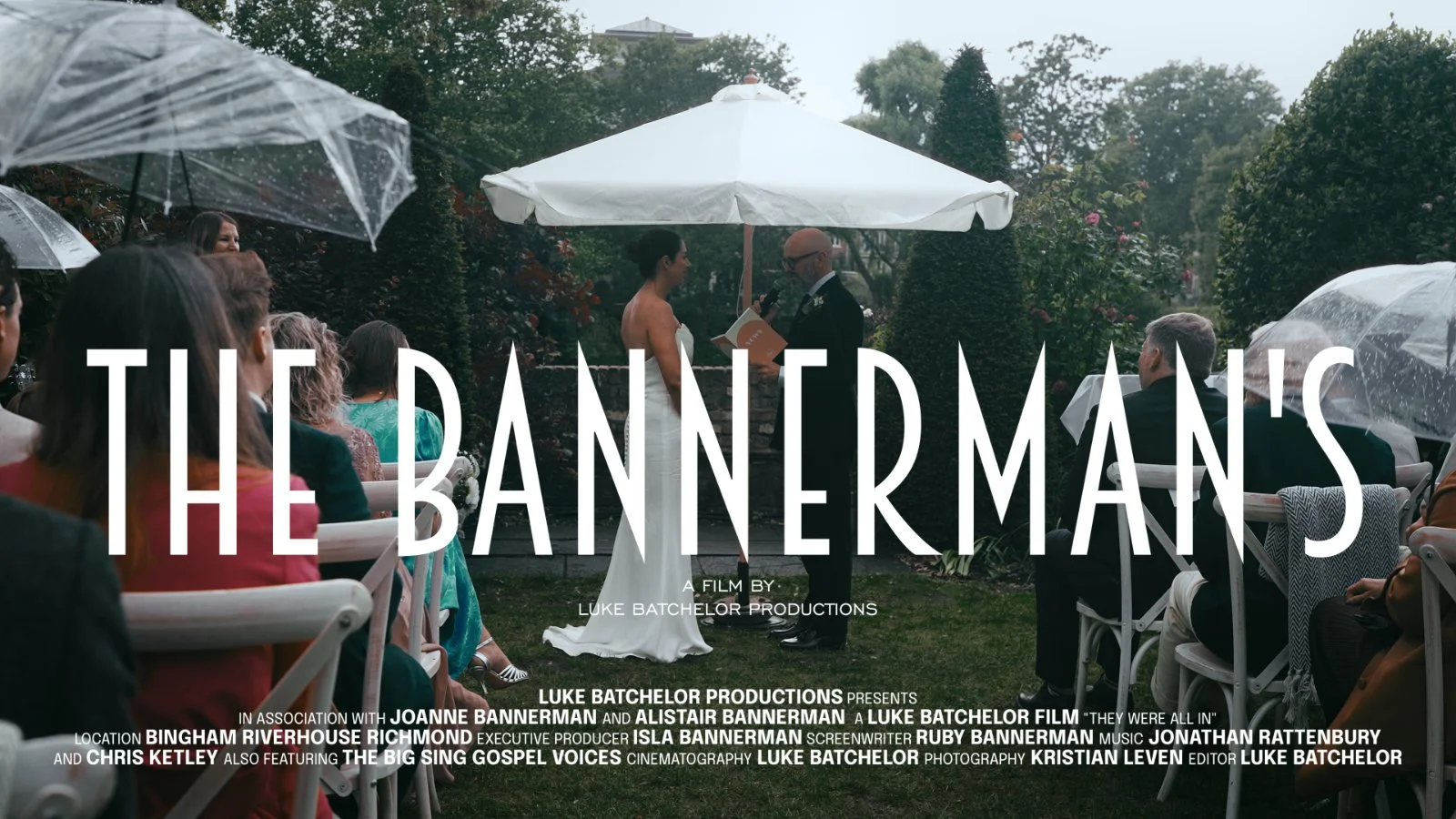 A cinematic wedding film captured in the rain during a London wedding at Bingham Riverhouse.
