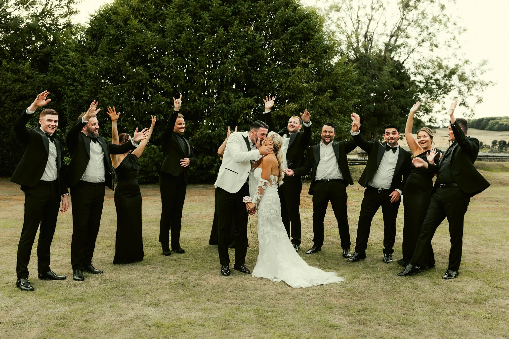 An image of a wedding at Eastwell Manor, captured by wedding photographer and videographer Luke Batchelor Productions.