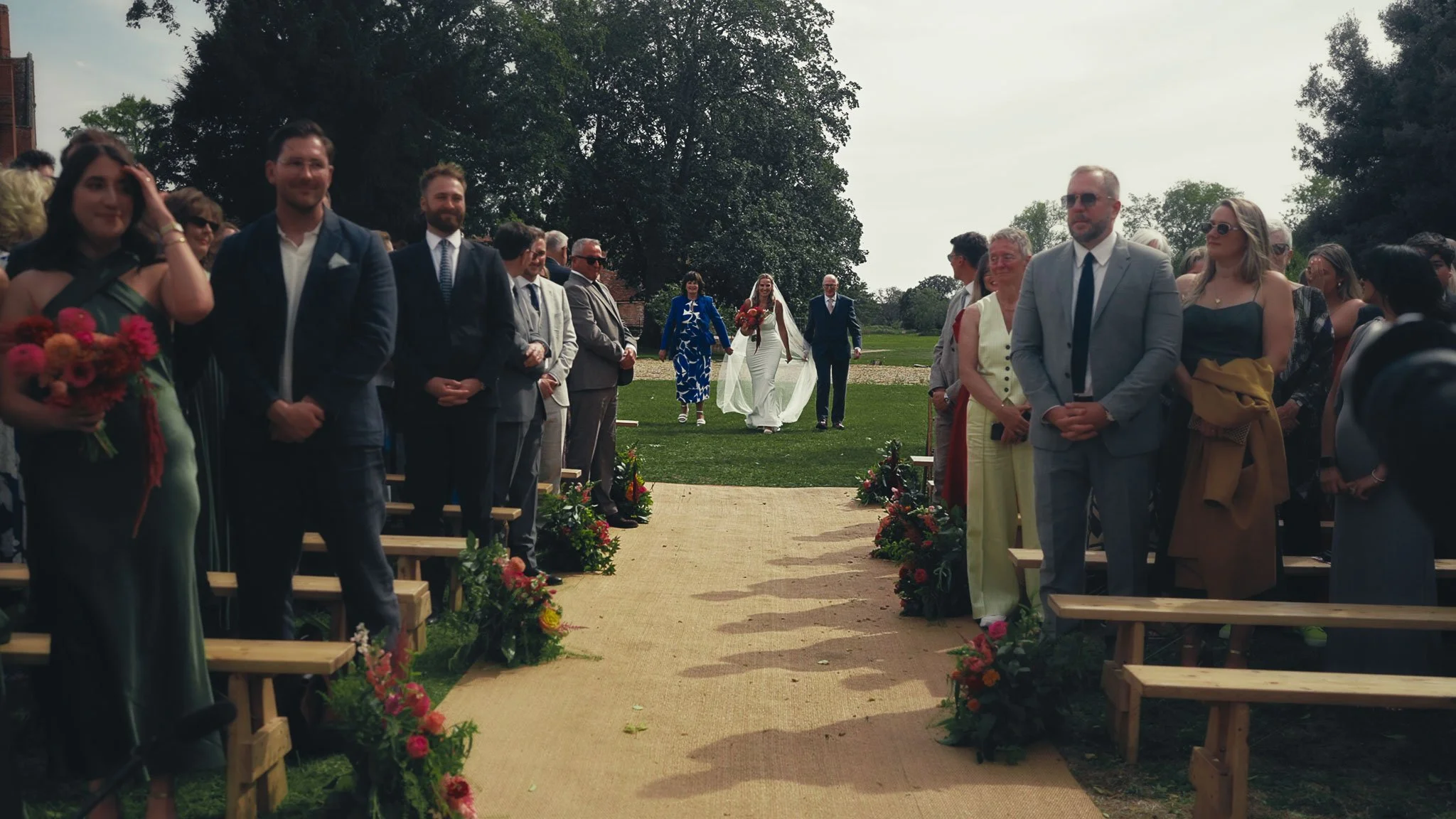 A cinematic wedding videography shot from Mapledurham House, captured by wedding videographer Luke Batchelor Productions