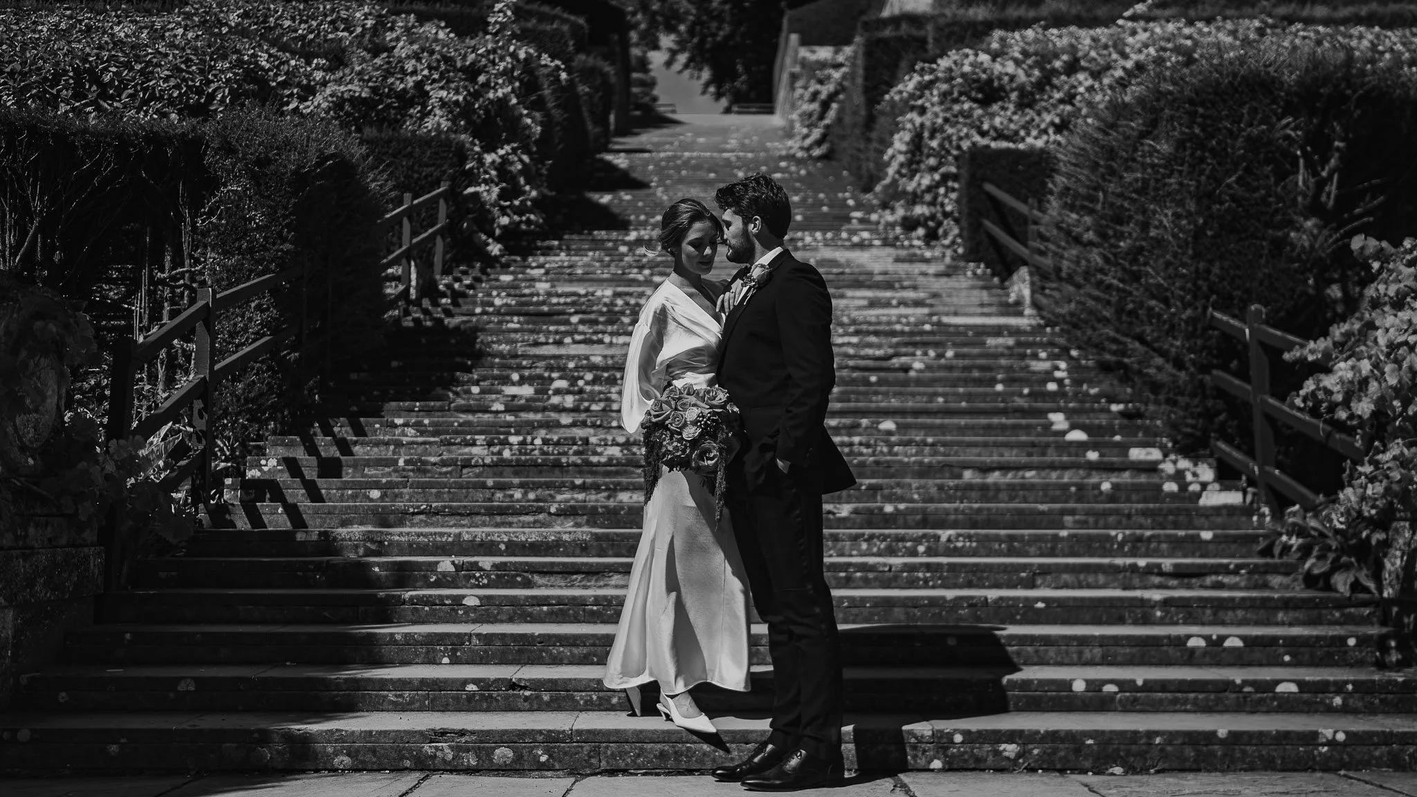 A wedding videography shot from a luxury black-tie wedding at Port Lympne Hotel, captured by videographer Luke Batchelor Productions.