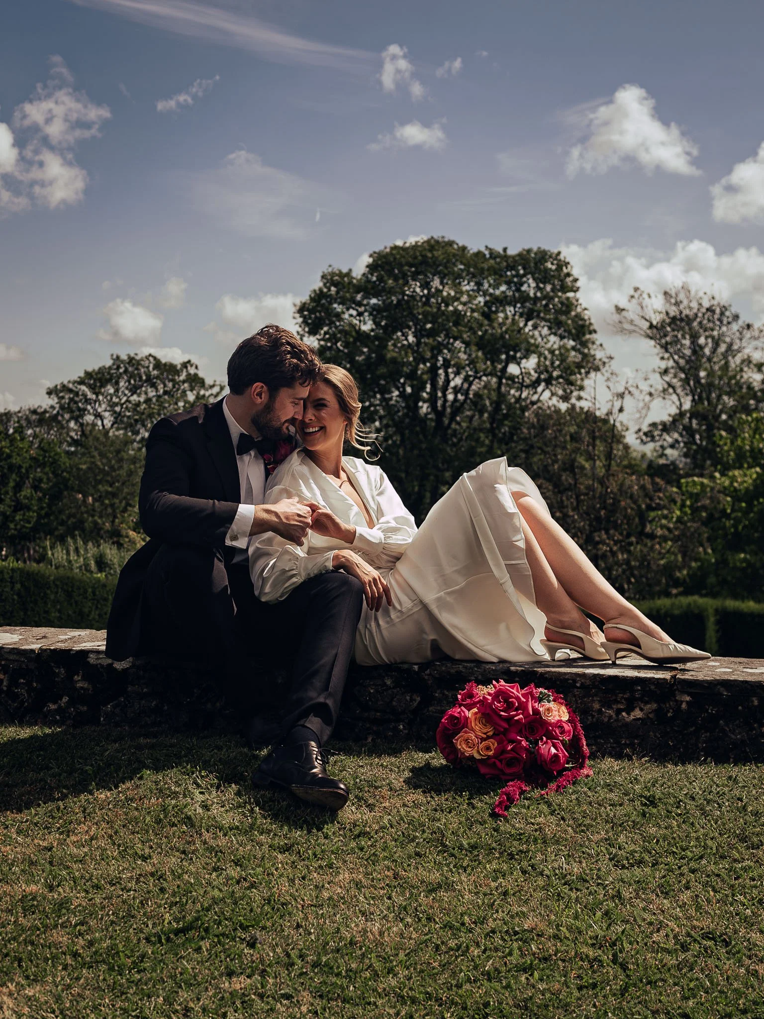 A wedding videography shot from a luxury black-tie wedding at Port Lympne Hotel, captured by videographer Luke Batchelor Productions.