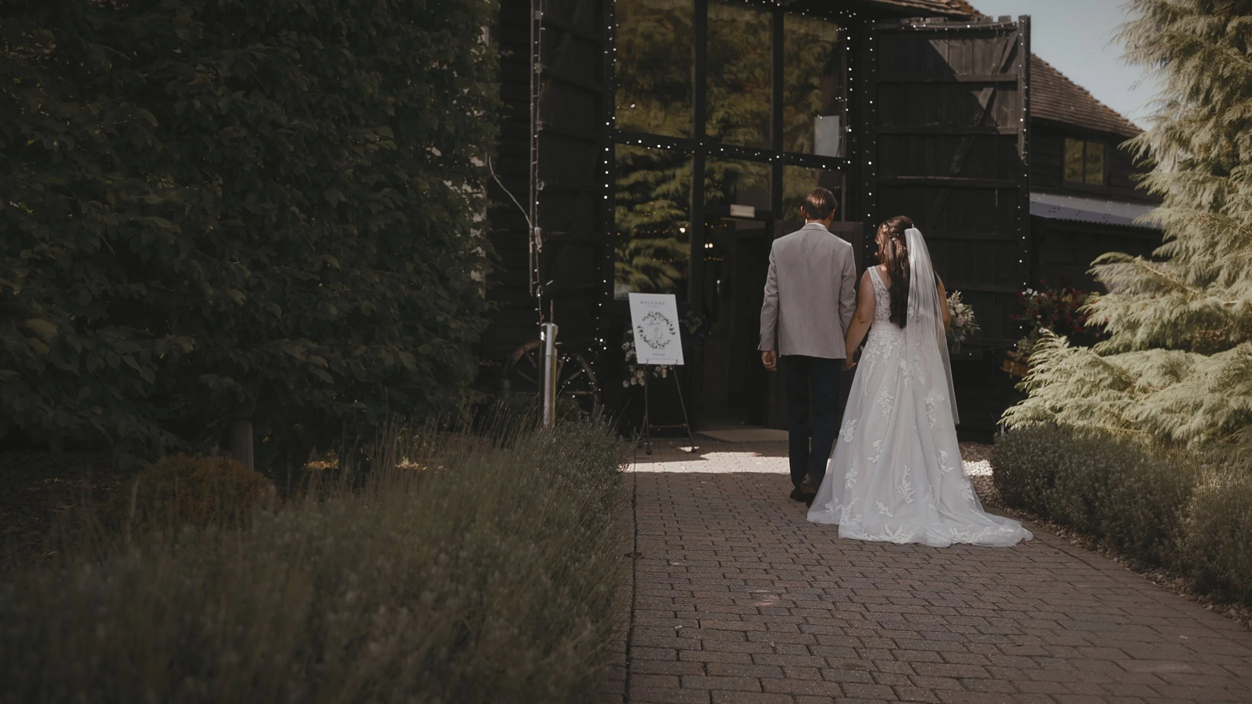 An image of a wedding at Winters Barns, captured by Kent wedding videographer Luke Batchelor Productions.