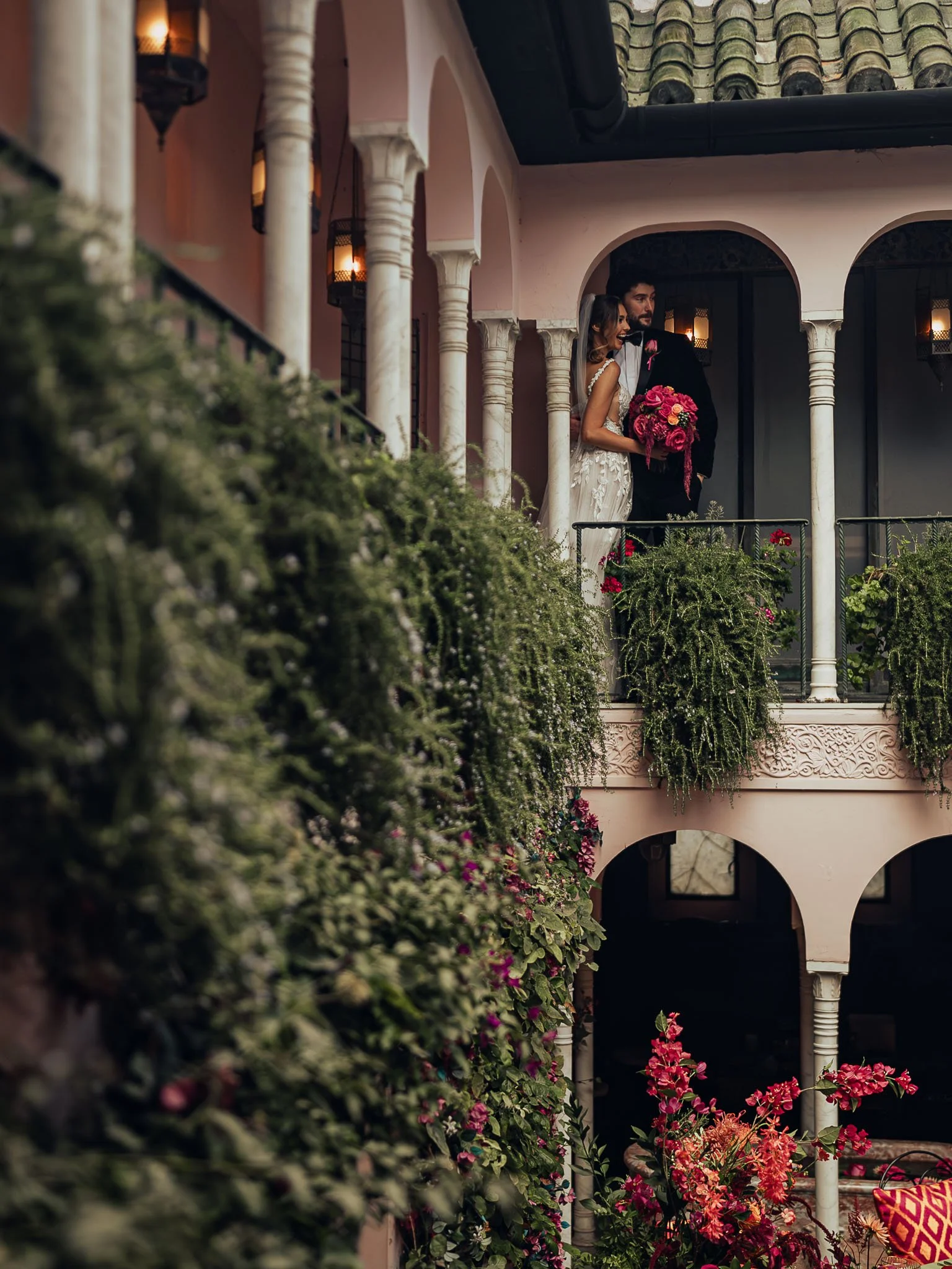 A wedding videography shot from a luxury black-tie wedding at Port Lympne Hotel, captured by videographer Luke Batchelor Productions.