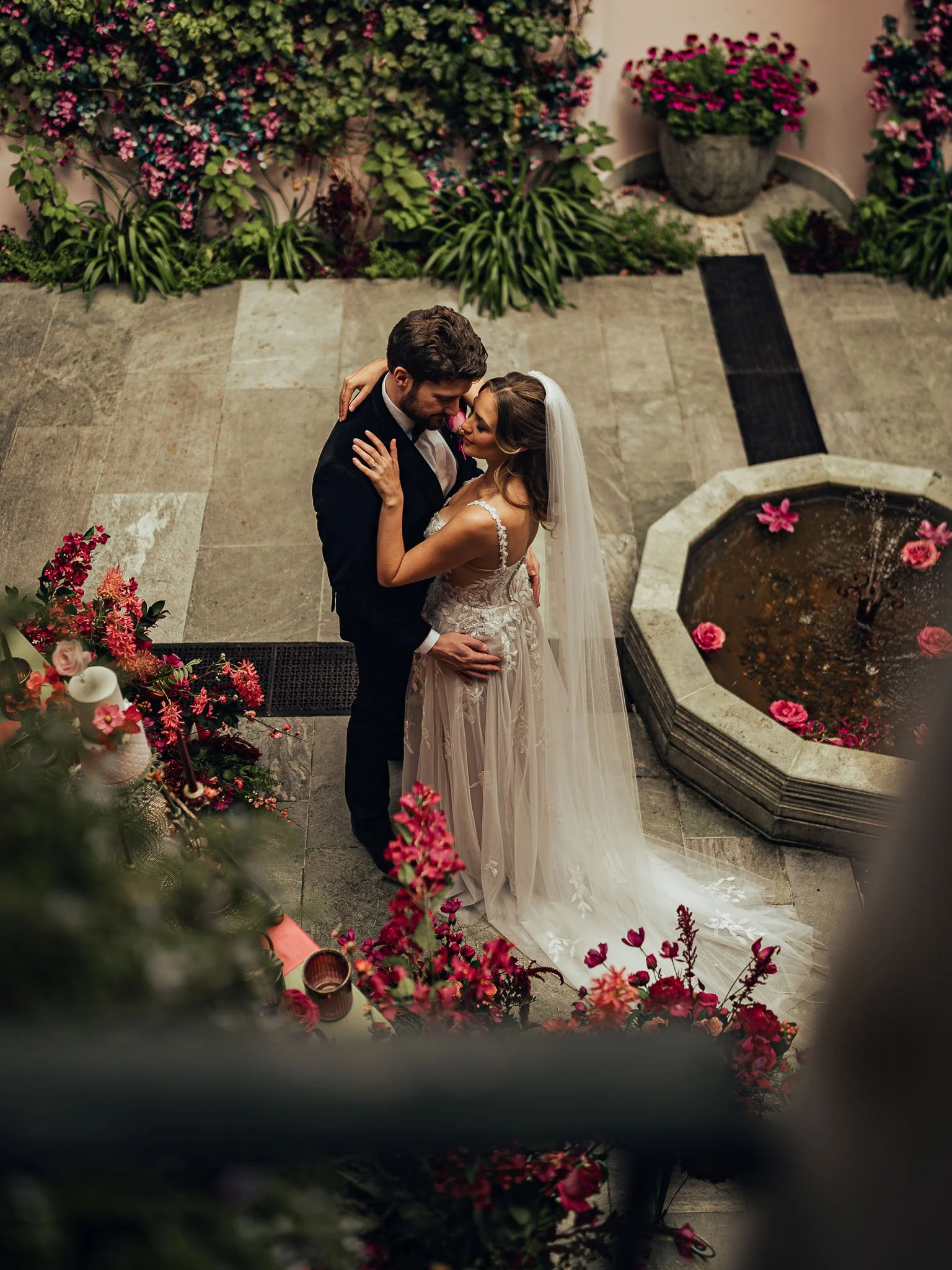 A wedding videography shot from a luxury black-tie wedding at Port Lympne Hotel, captured by videographer Luke Batchelor Productions.