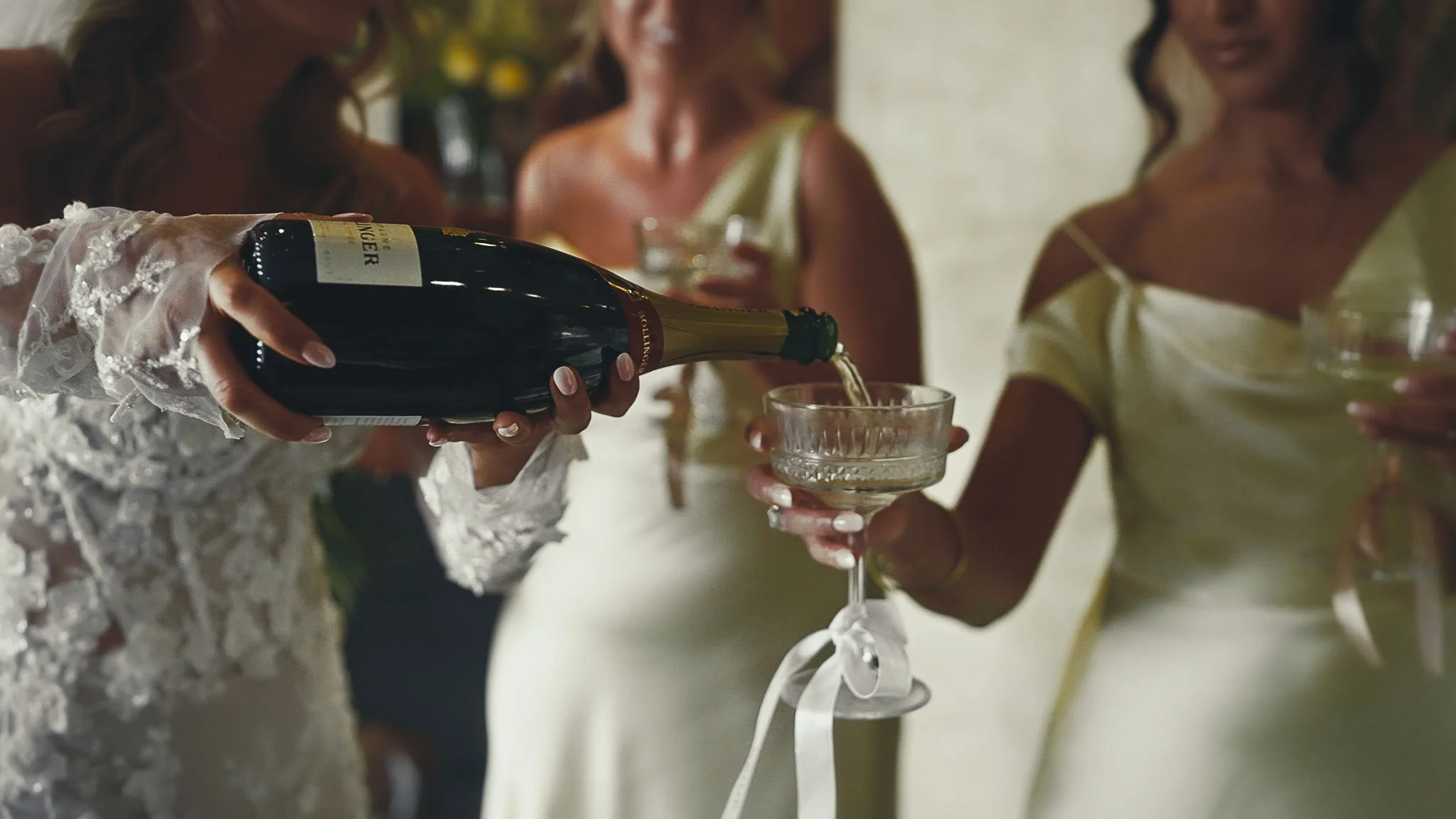 A cinematic wedding videography shot from a Pylewell Park wedding in Hampshire, captured by Luke Batchelor Productions.