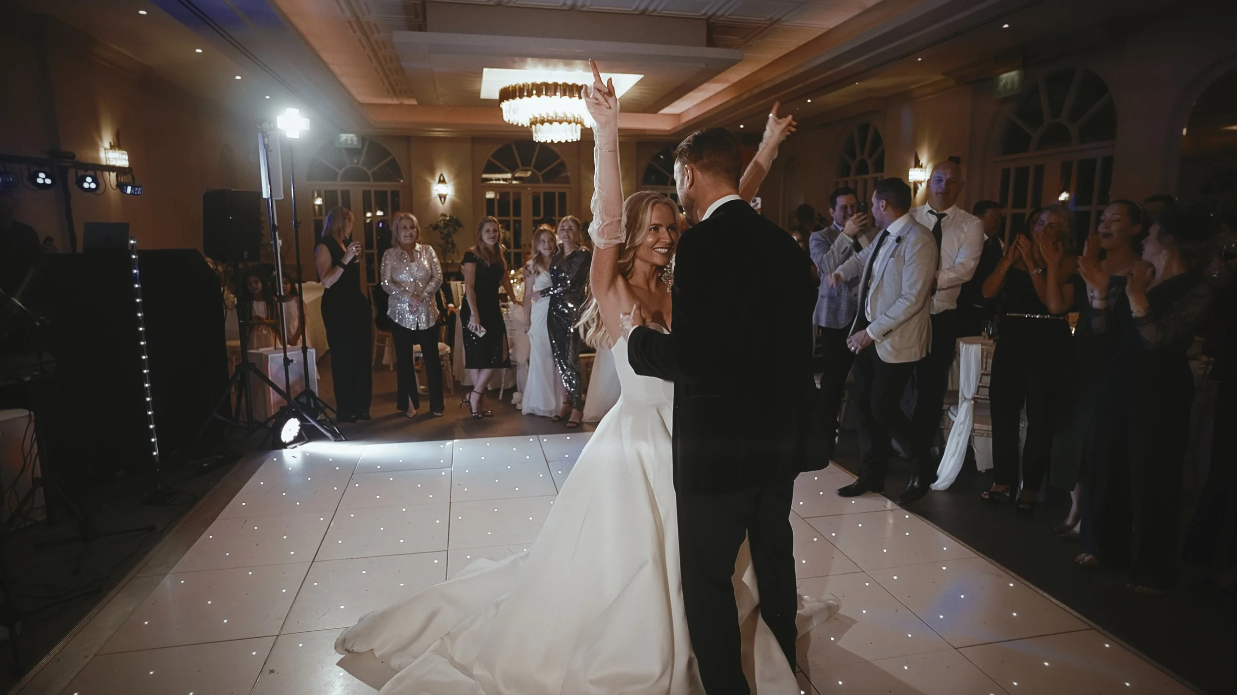 A cinematic wedding videography shot from an Oxfordshire wedding, captured by videographer Luke Batchelor Productions.