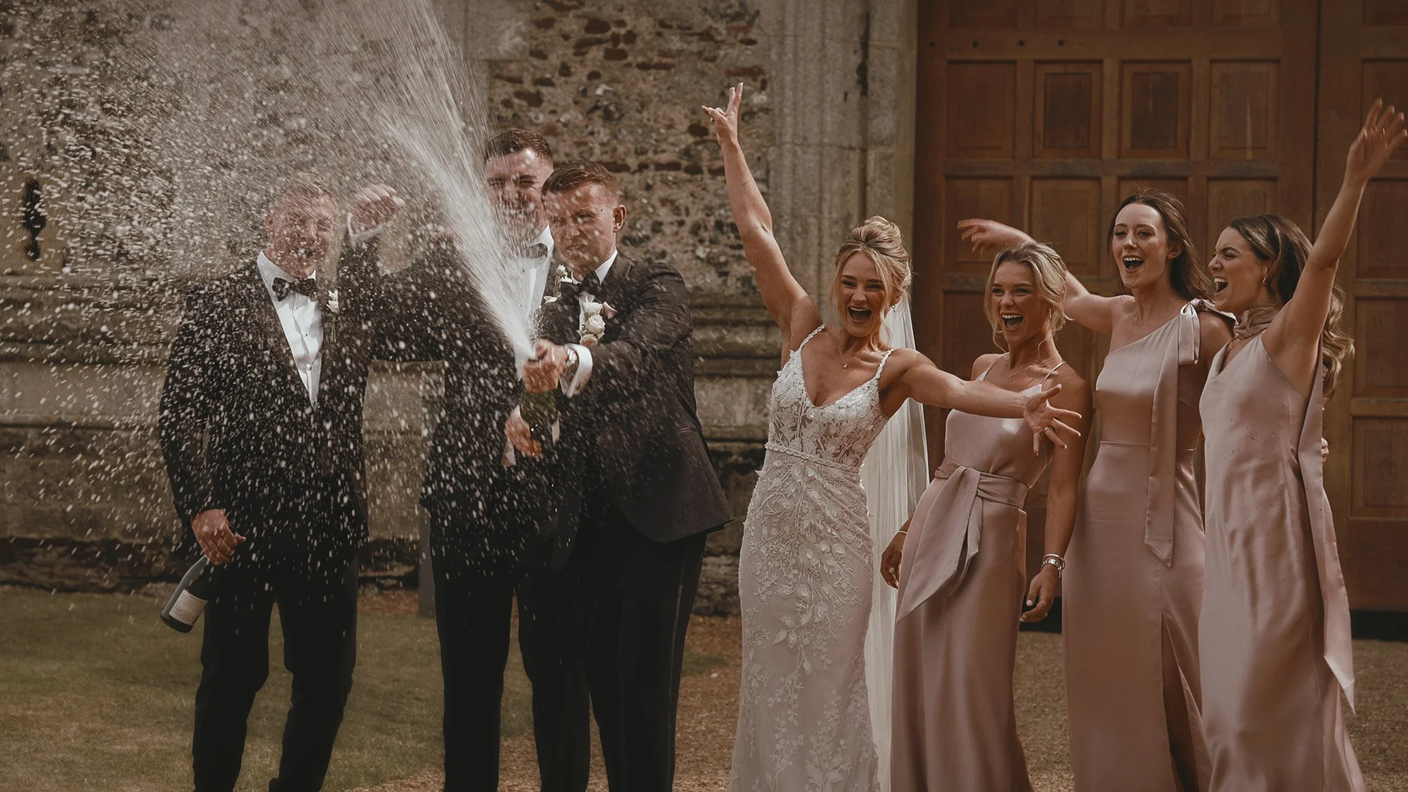An image of a wedding in Norfolk, captured by wedding videographer Luke Batchelor Productions.