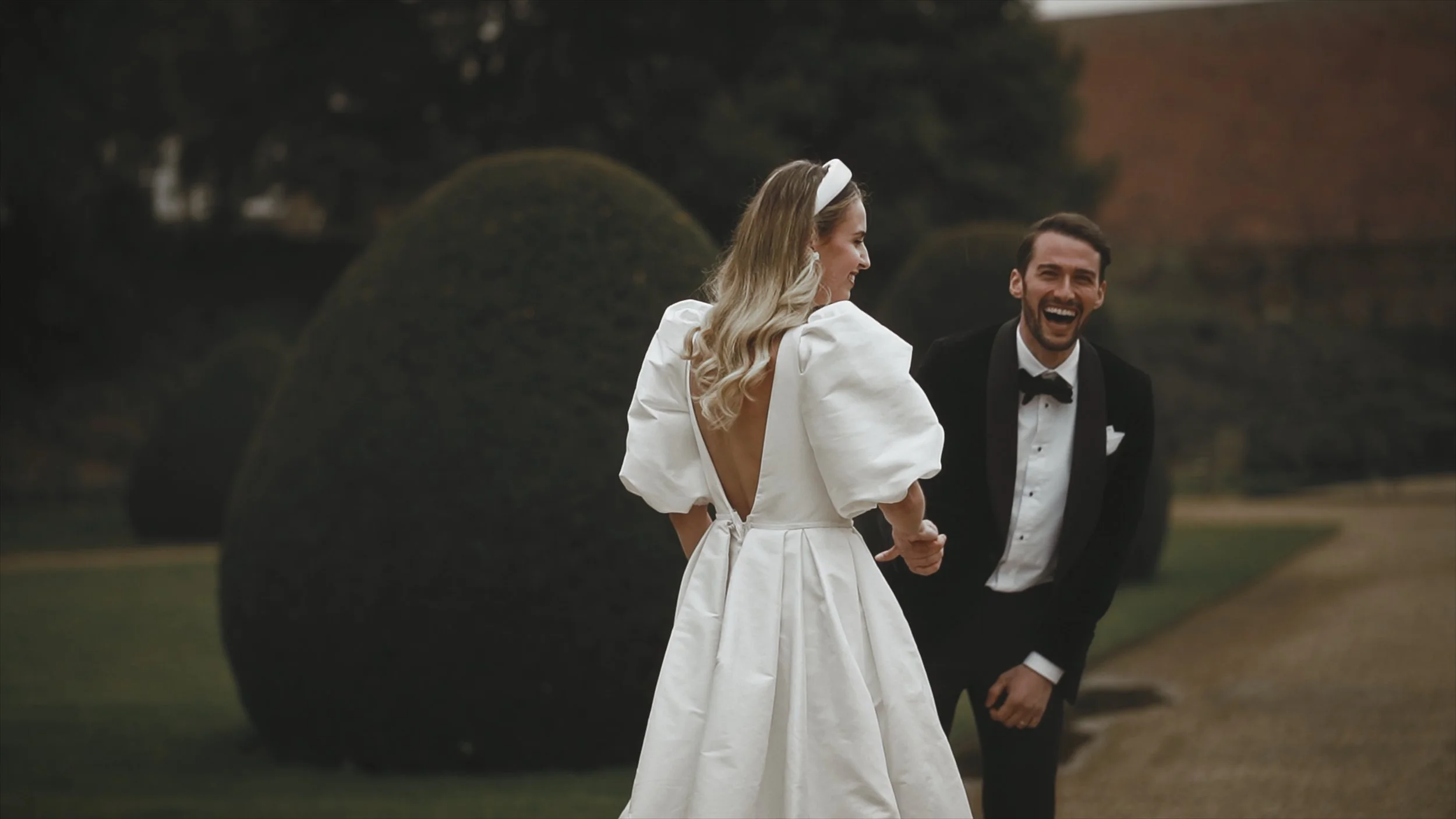 A cinematic wedding videography shot from a Pylewell Park wedding in Hampshire, captured by Luke Batchelor Productions.