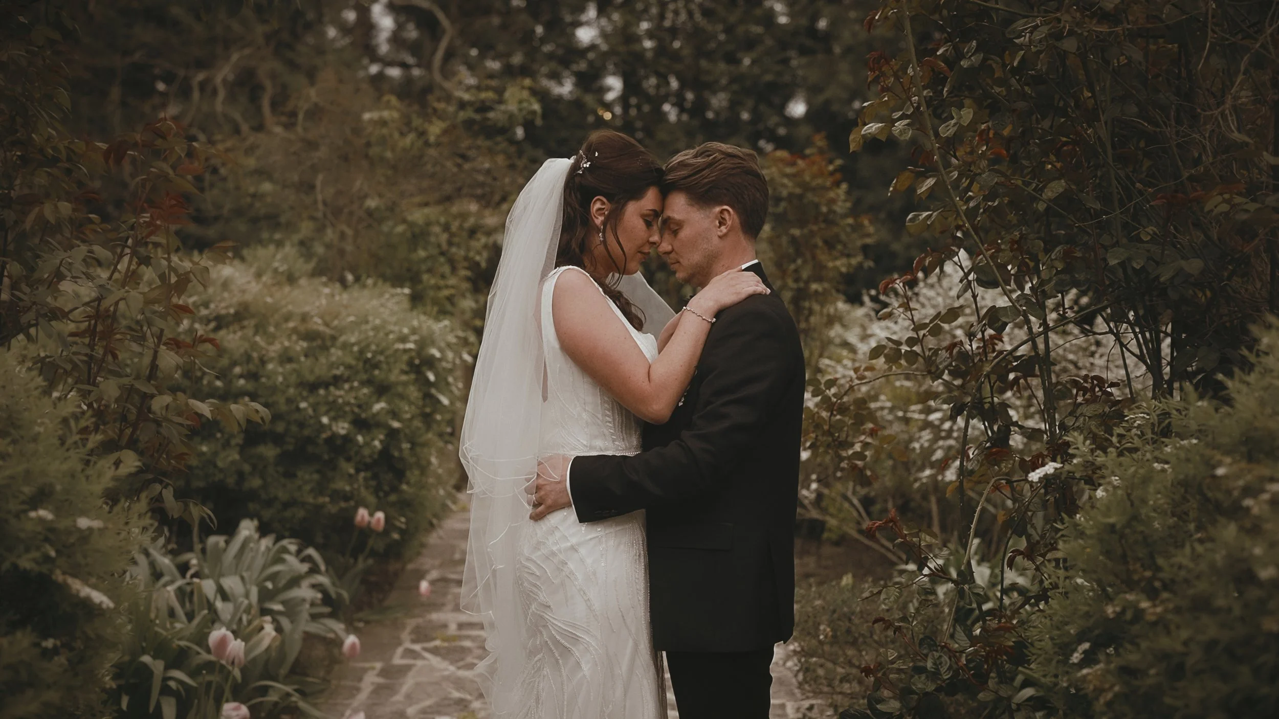 A cinematic wedding videography shot from a Pylewell Park wedding in Hampshire, captured by Luke Batchelor Productions.