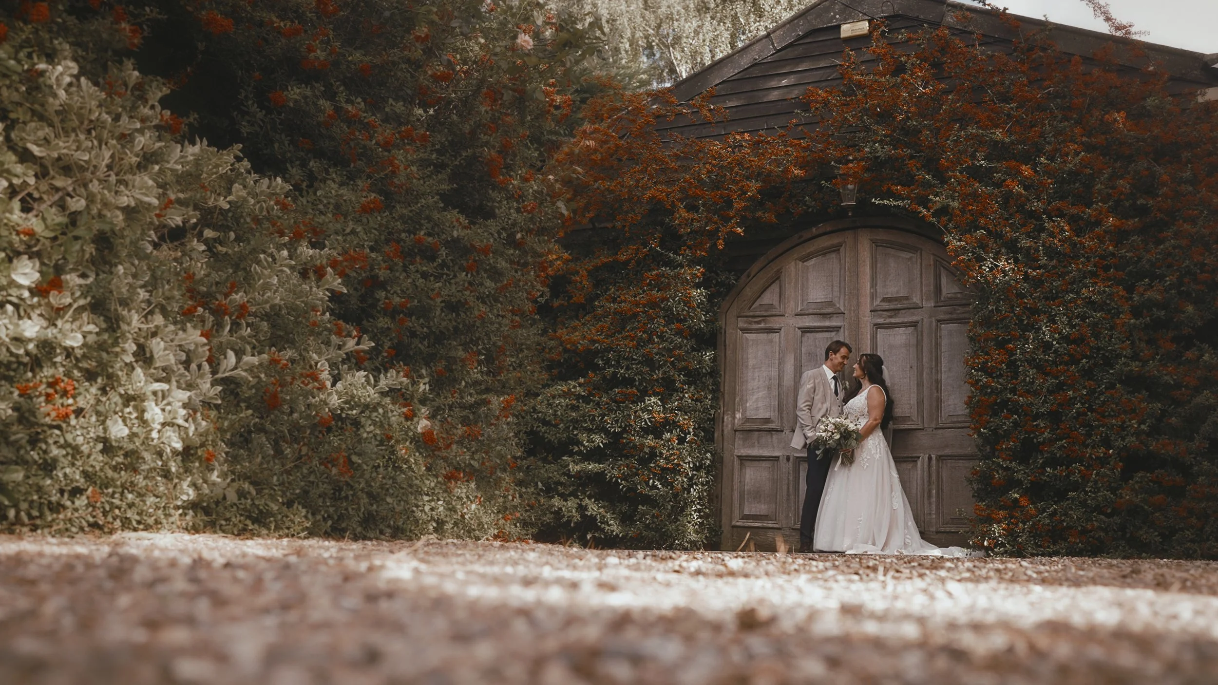 An image of a wedding at Winters Barns, captured by Kent wedding videographer Luke Batchelor Productions.