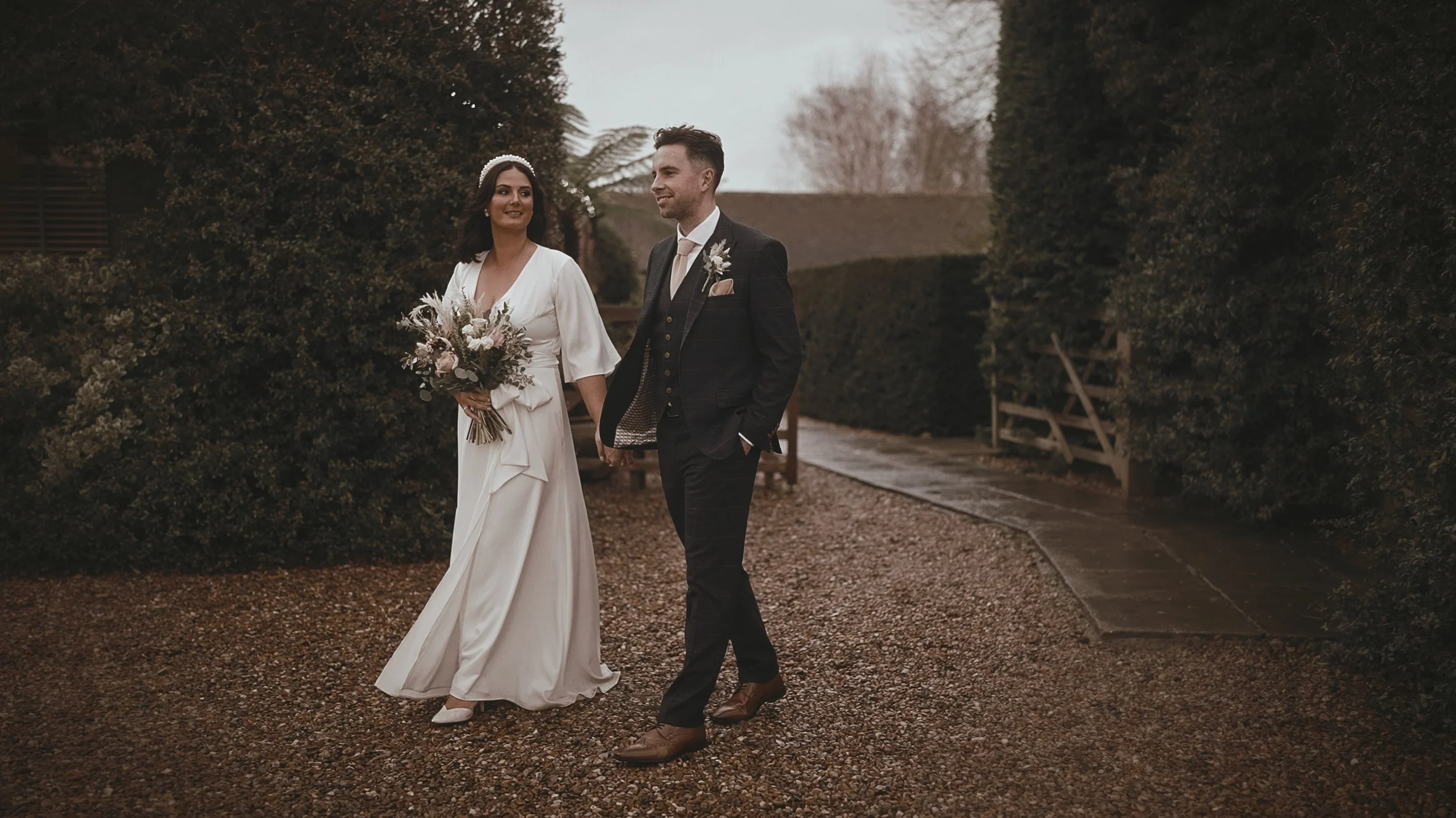 An image of a wedding at Winters Barns, captured by Kent wedding videographer Luke Batchelor Productions.