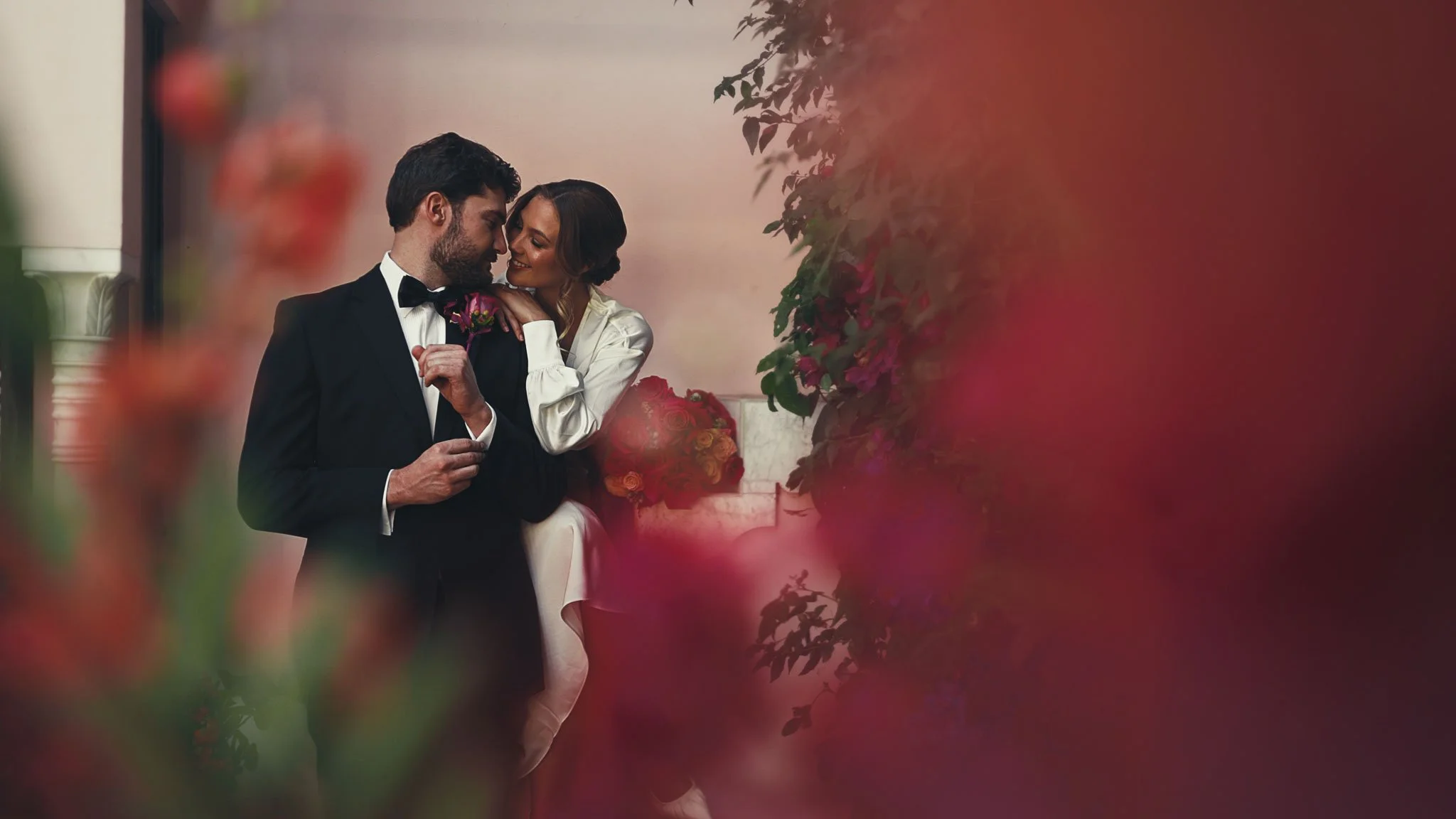 A wedding videography shot from a luxury black-tie wedding at Port Lympne Hotel, captured by videographer Luke Batchelor Productions.