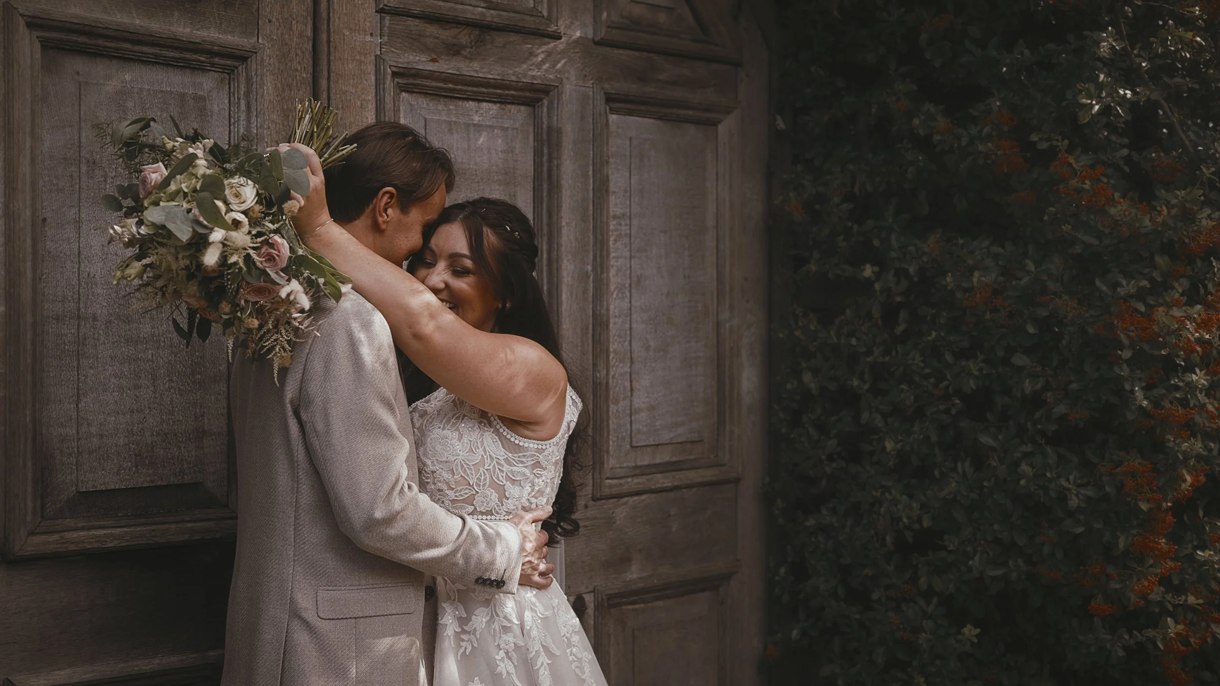 An image of a wedding at Winters Barns, captured by Kent wedding videographer Luke Batchelor Productions.