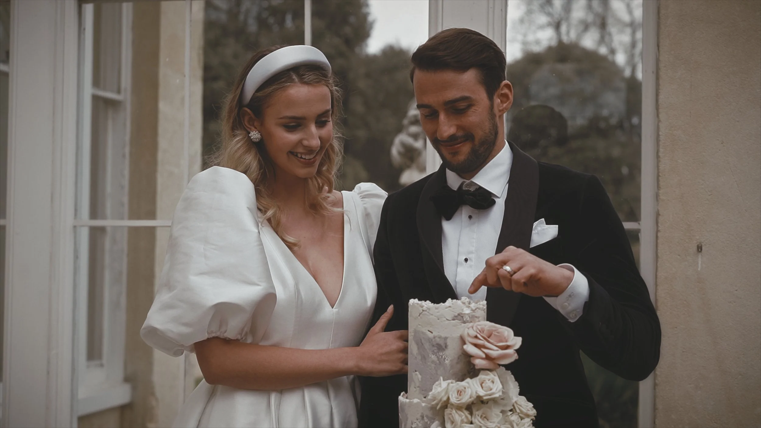 A cinematic wedding videography shot from a Pylewell Park wedding in Hampshire, captured by Luke Batchelor Productions.
