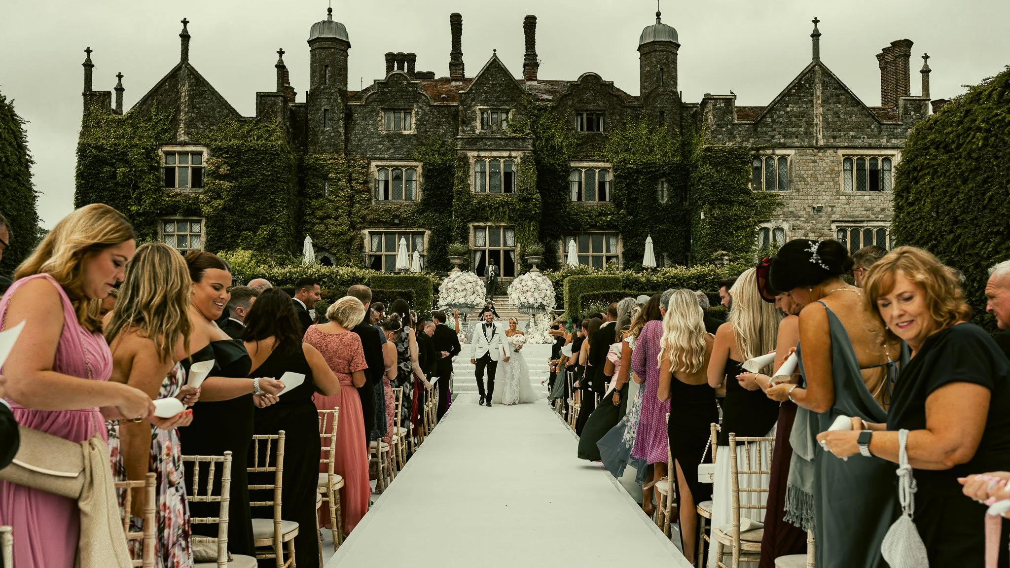 An image of a wedding at Eastwell Manor, captured by wedding photographer and videographer Luke Batchelor Productions.