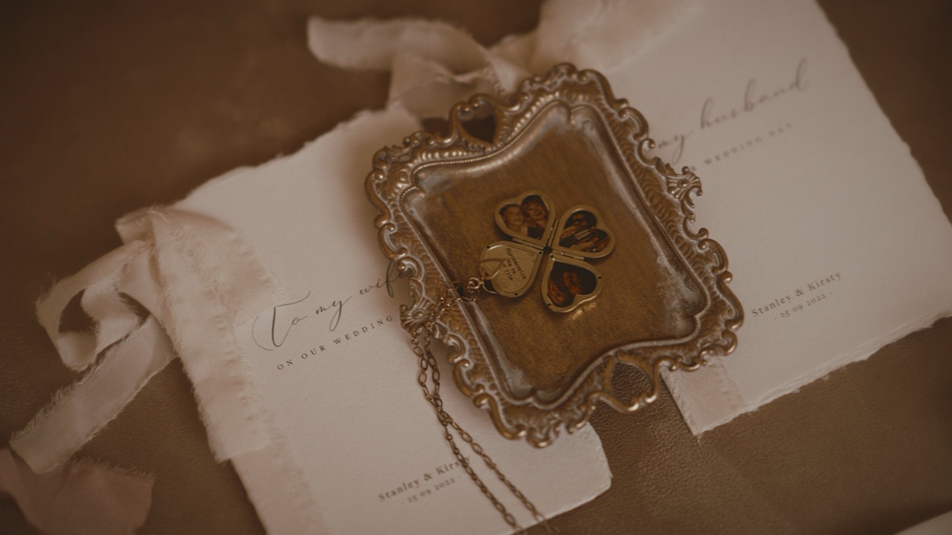 Cinematic wedding videography moments and details from a luxury wedding at The Orangery in Kent, captured in a fine art and editorial style.