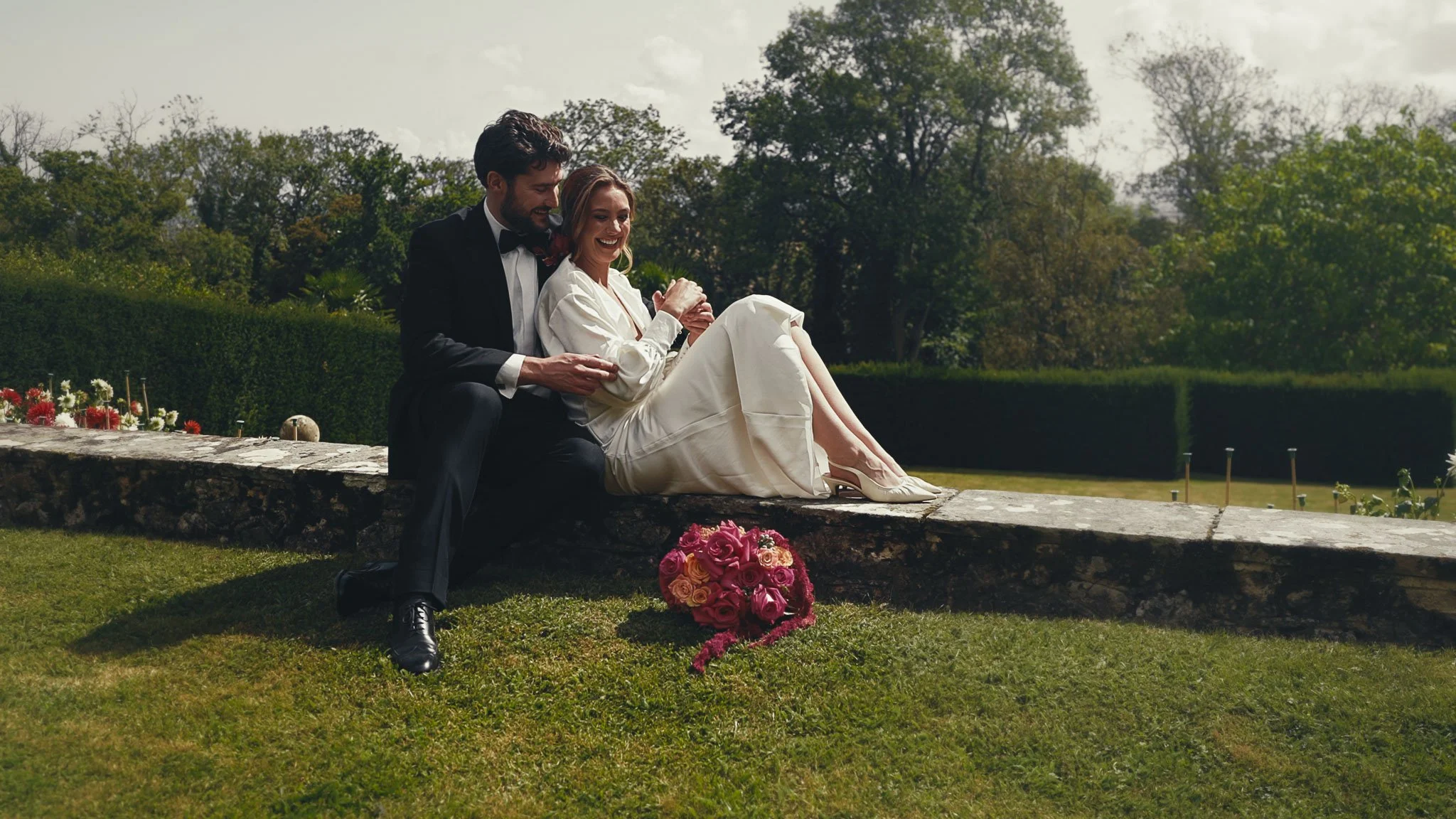 A wedding videography shot from a luxury black-tie wedding at Port Lympne Hotel, captured by videographer Luke Batchelor Productions.