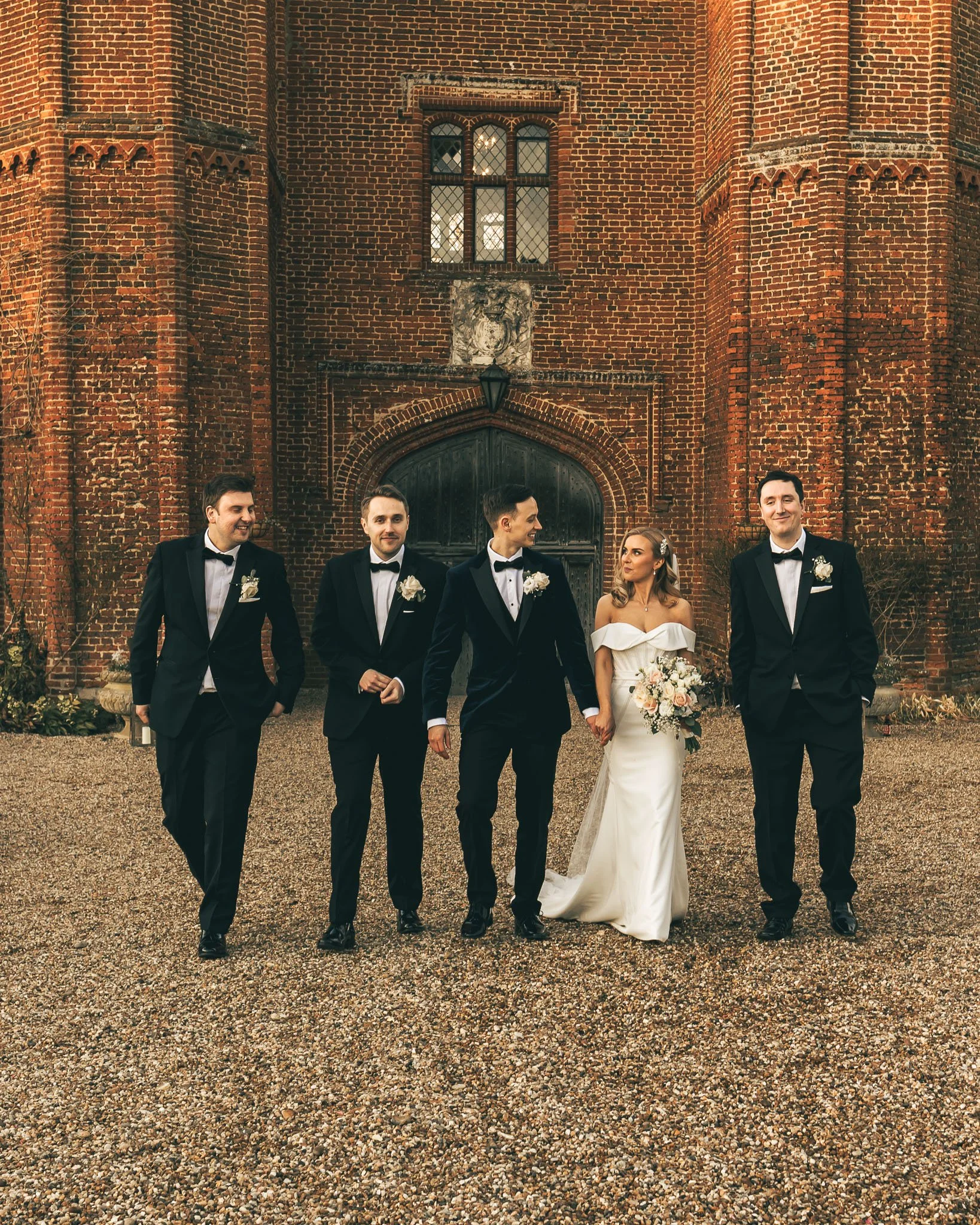 A luxury timeless wedding photograph in an editorial style, captured by wedding photographer Luke Batchelor Productions.