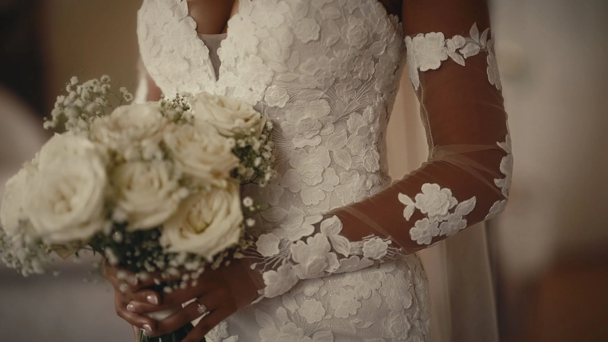 A cinematic wedding videography still from a luxury wedding at Botleys Mansion in Surrey, captured by Luke Batchelor Productions.