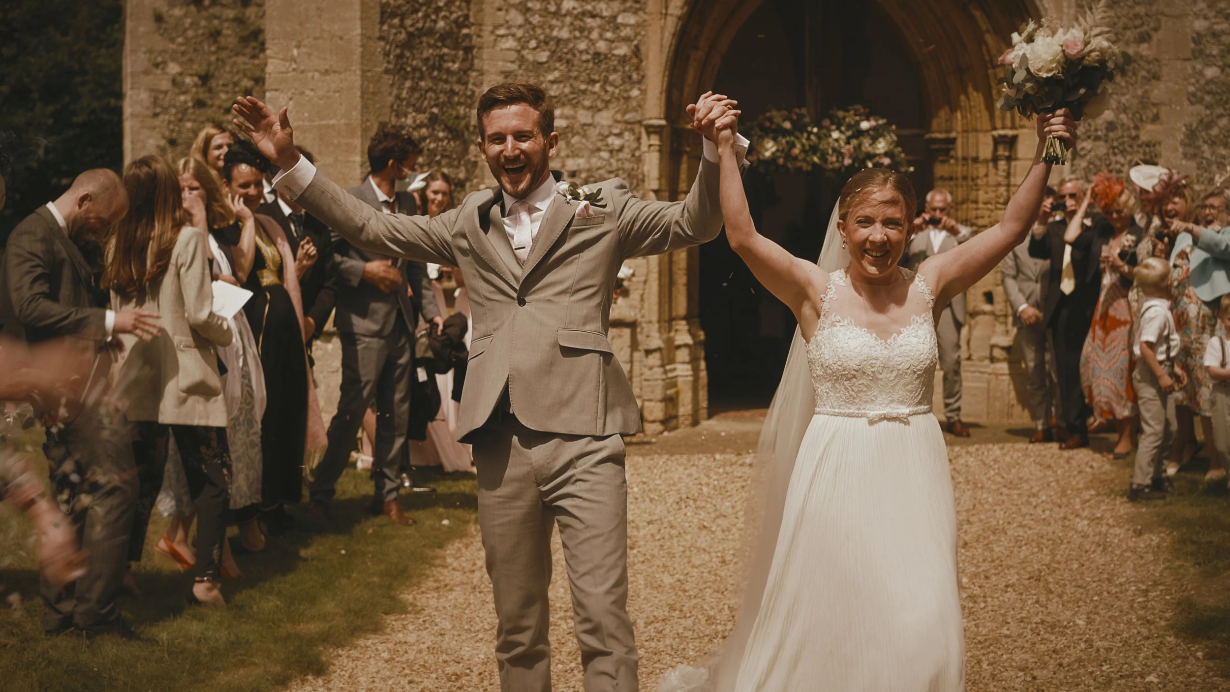 An image of a wedding in Norfolk, captured by wedding videographer Luke Batchelor Productions.