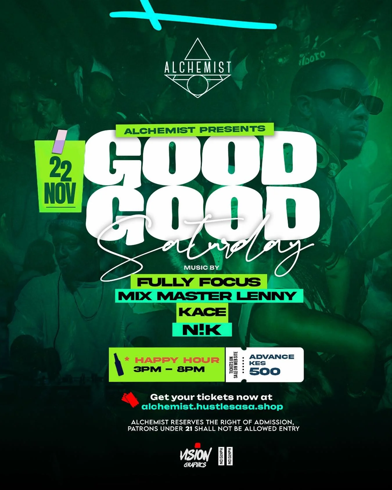 ALL ABOUT THE DANCE FLOOR! YOU KNOW THE VIBES 🔥

Come have a #GOODGOOD time with @mixmasterlenny x @fullyfocus x @deejaykace x @beingnik_ this Saturday, November 22!

Get your dance moves, rhythm, &amp; lyrics ready!

Advance tickets 🔗 in bio
