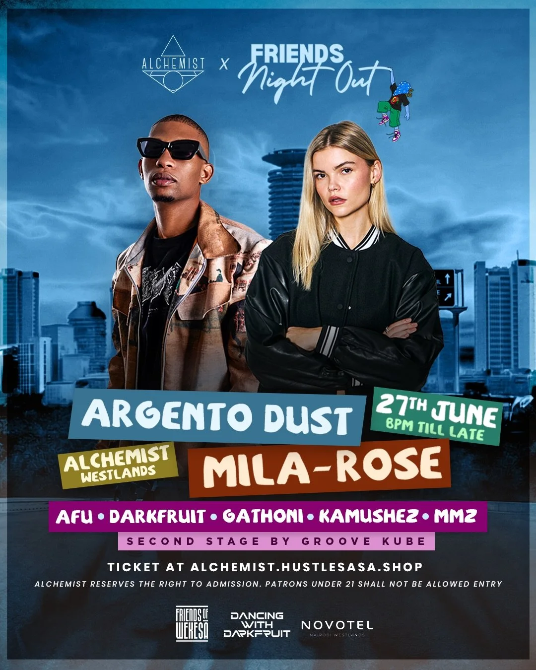 What a time to be alive besties!!🎇
On Saturday June 27th, Alchemist welcomes #friendsnightout by @friendsofwekesa and @dancingwithdarkfruit for the first time, unlocking a partnership you never knew you NEEDED!! 

SA&rsquo;s 🇿🇦 beloved @argentodus