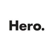 The word "Hero." in black bold text on a white background.