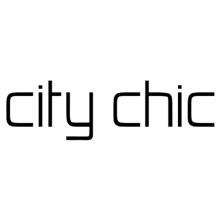 Text reading 'city chic' in black font on a white background.