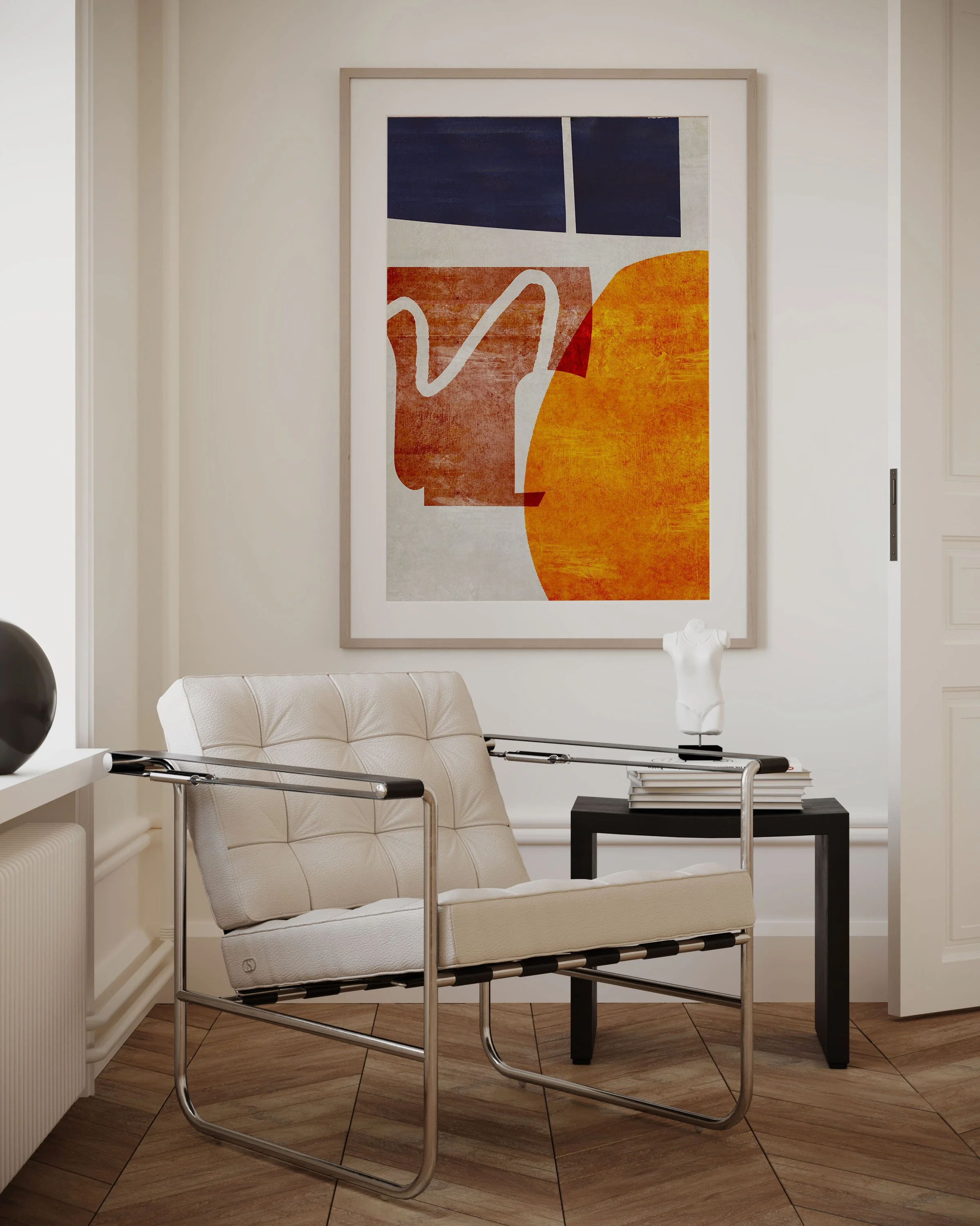 Statement Wall Art, abstract irish art in white room