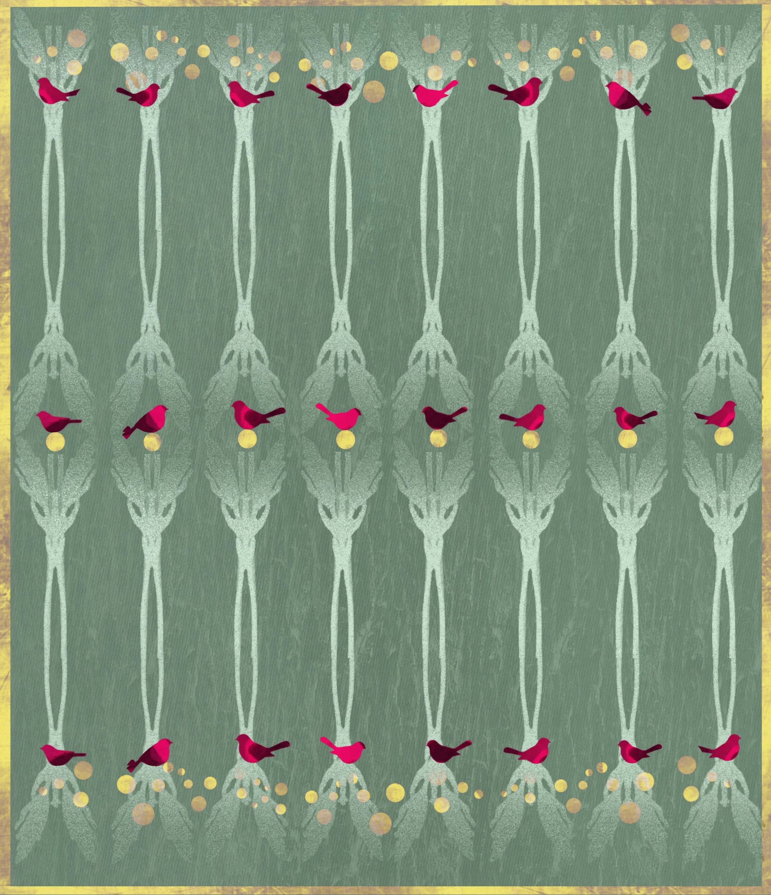 irish illustrator for pattern design and wallpaper design in dublin