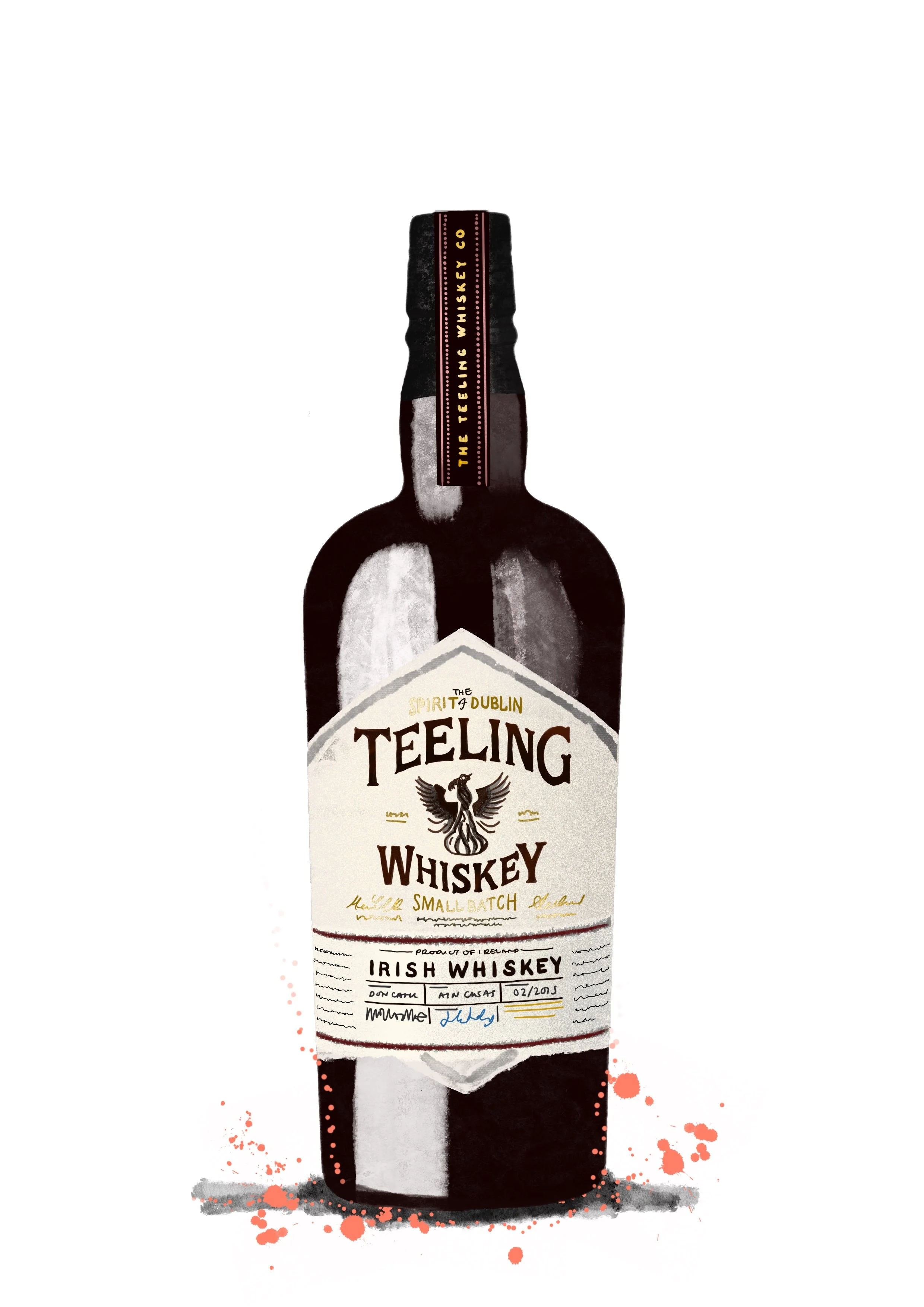 irish whiskey bottle illustration, best graphic designer in ireland, dublin graphic designers