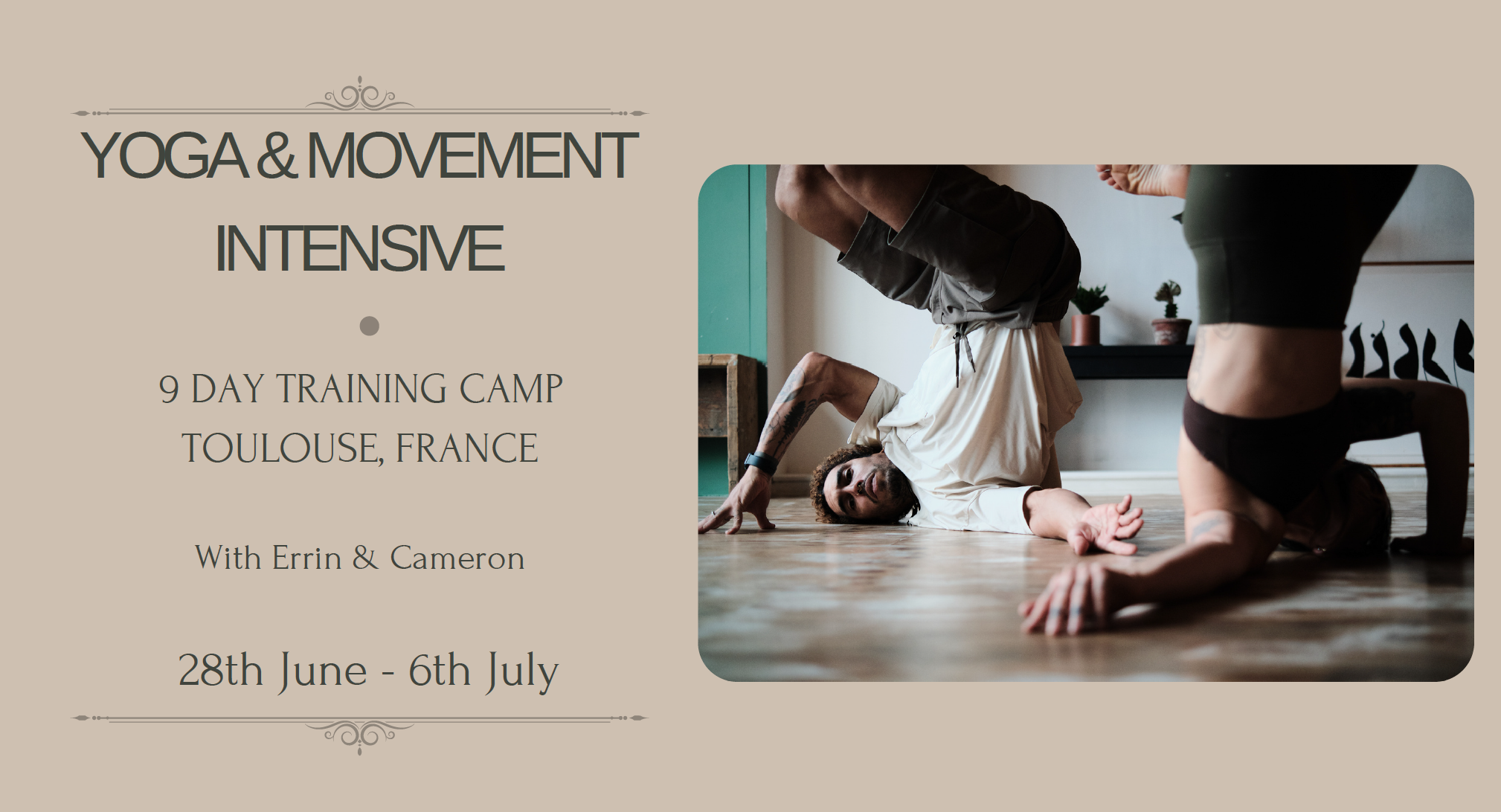 SOLD OUT (JOIN WAITLIST): Yoga + Movement Intensive - a full spectrum training camp with Errin & CJ
