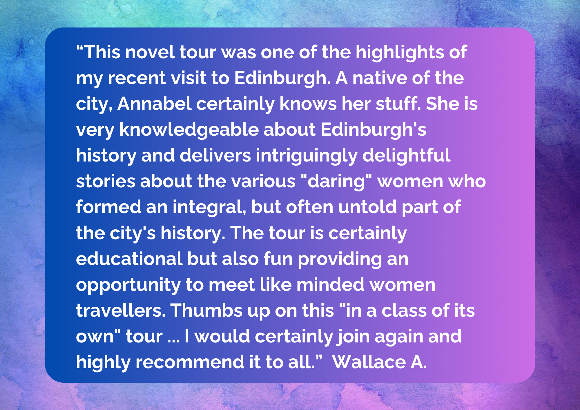 Daring Women of Edinburgh review Wallace new 2022.png