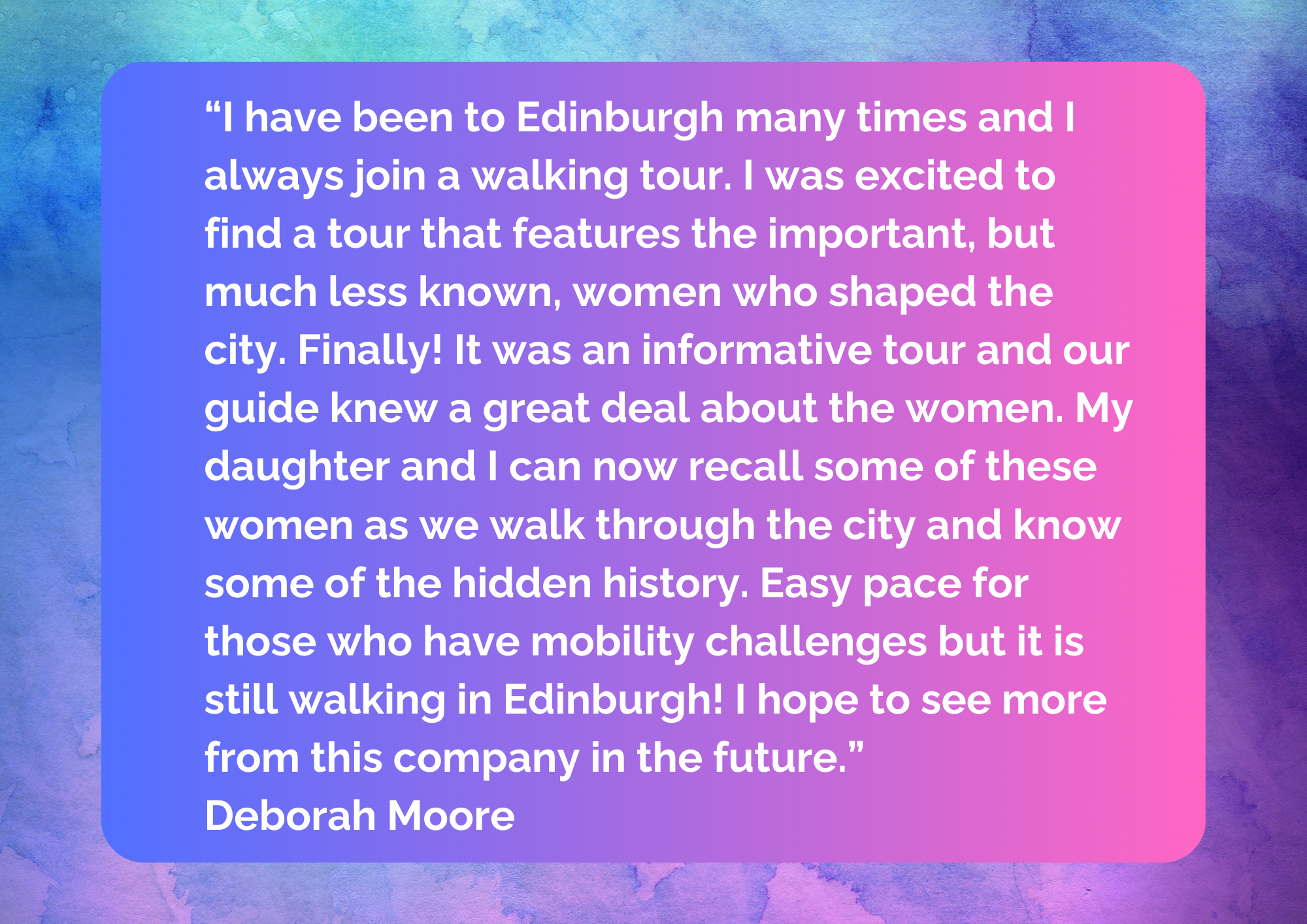 Daring Women of Edinburgh review Deborah  2023.png