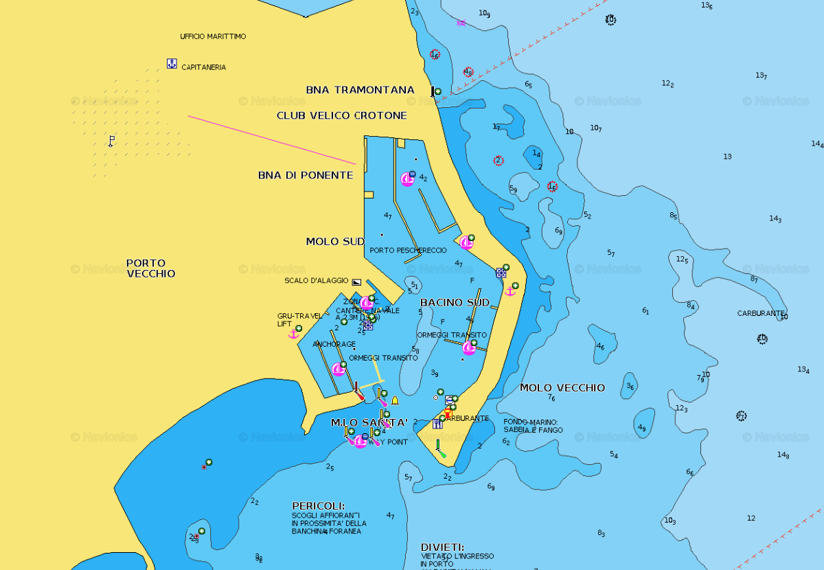 Porto di Crotone - Navionics Maps