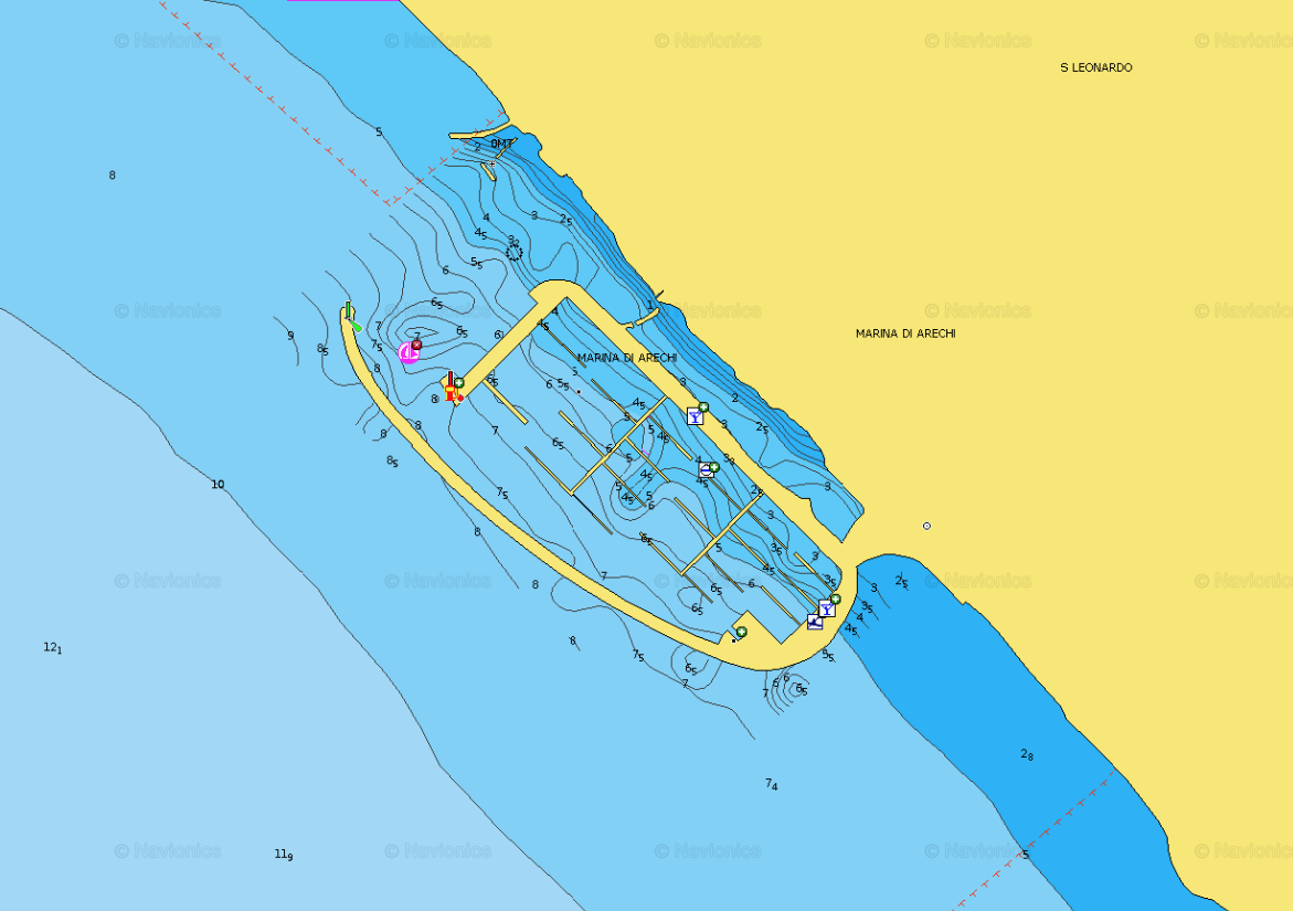 Marina di Arechi - Navionics map - Skipper Trasferimento barche