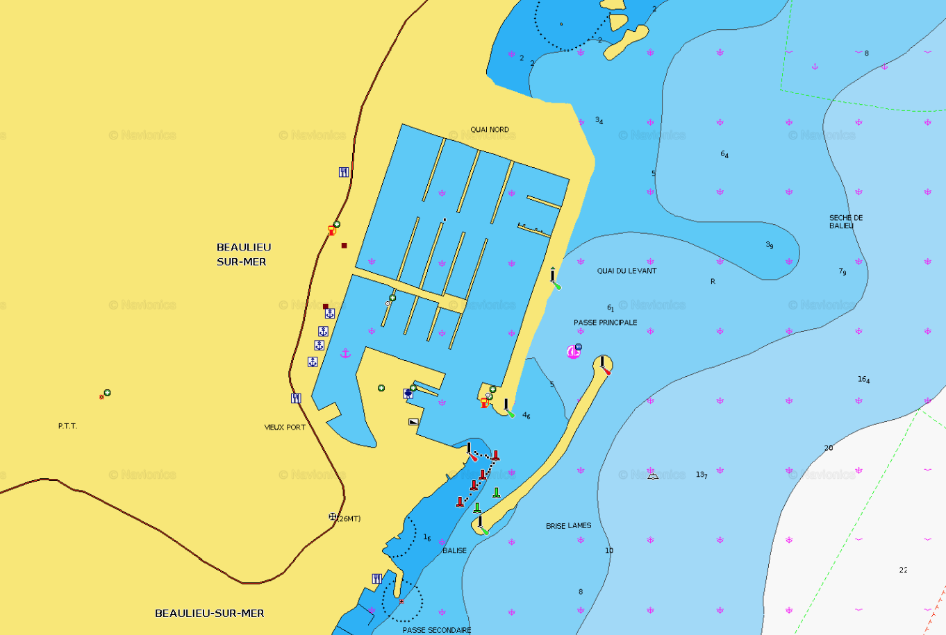 Port Beaulieu Sur Mer - Navionics map