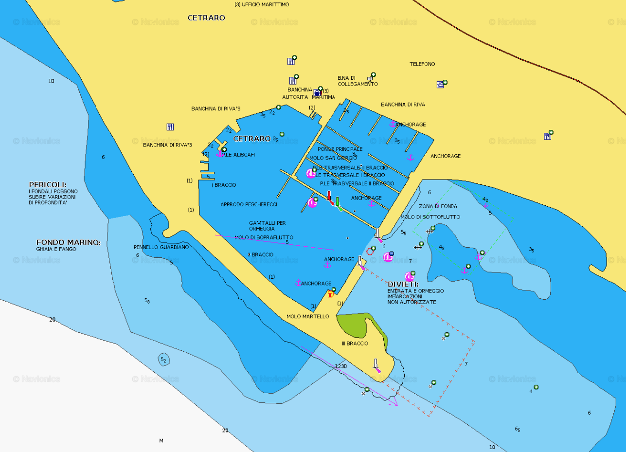 Porto di Cetraro - Navionis Map - Skipper Trasferimento Barche (Copia)