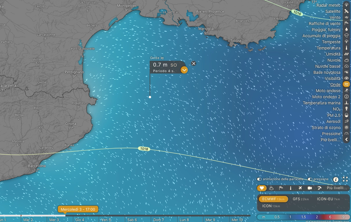 Previsioni meteo trasferimento Eco Trawler 43 LD Skipper Trasferimento Barche_3.png