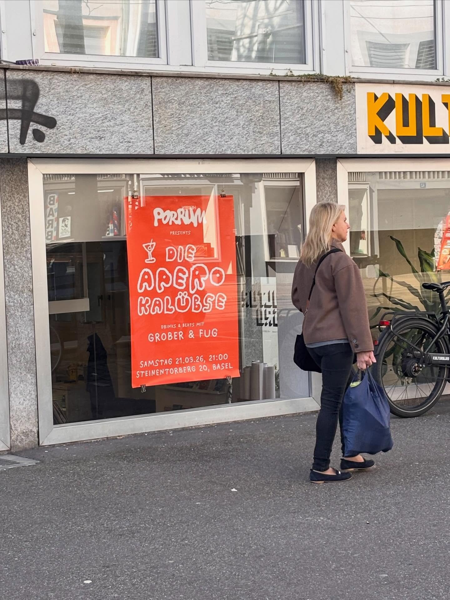 @porrumbasel pr&auml;sentiert: 🚨 DIE APEROKAL&Uuml;BSE 🚨

Einmal im Monat High-End Drinks mit einem Low-Key DJ-Set von Grober &amp; Fug! Start: Samstag, 21. M&auml;rz 2026 ab 21 Uhr
!! NO ENTREE FEE !! 🍸🥃🍹🥂🧉🍾 @markthalle_basel