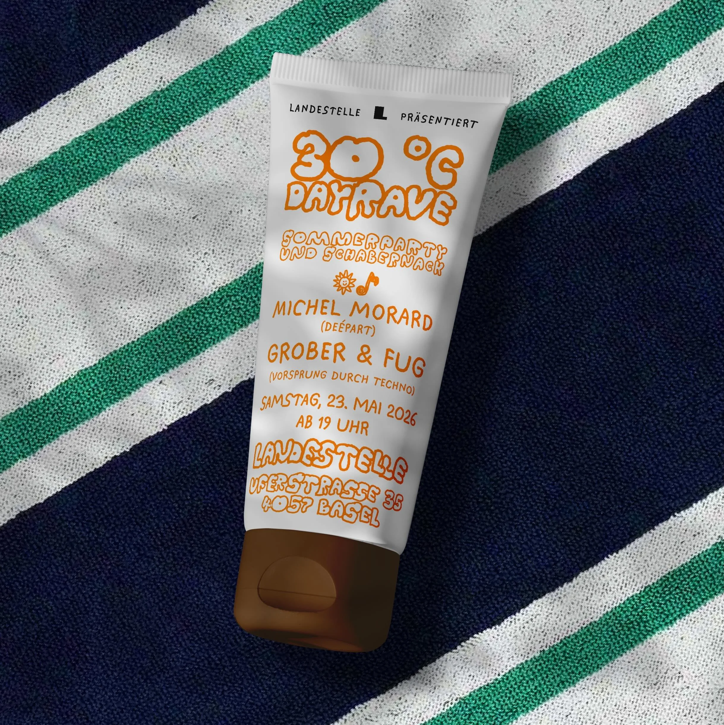 Samstag, 23. Mai 2026 &ndash; Bringt die Sonnencreme! ☀️💦🪩😎
Sommer Openair Auftakt bei 30 Grad Celsius, sch&ouml;nen Musik und guter Laune am Rhein bei der @landestelle.basel mit @groberundfug @m.morard @skelly.dj