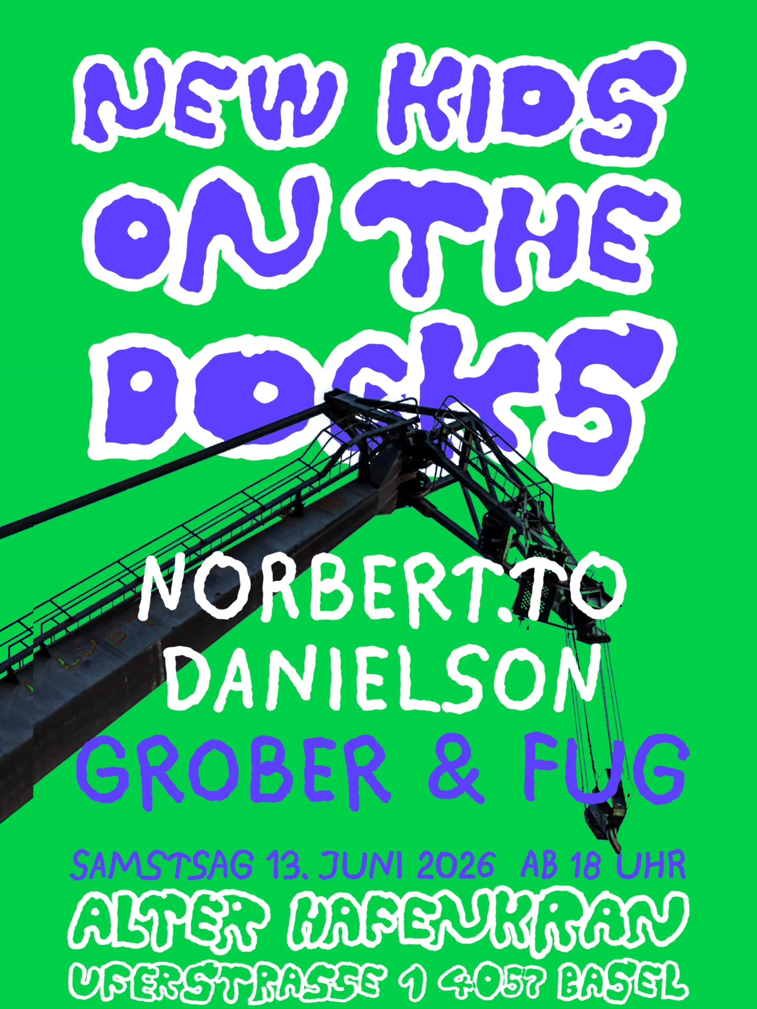Mit &bdquo;NEW KIDS FROM THE DOCKS&ldquo; starten wir am Samstag, 13. Juni so richtig in den Sommer zu Gast an Basels spektakul&auml;rsten Openair-Party Location direkt am Rhein! 💦💚💜 😎 Geniesst unser DJ-Set zusammen mit @dj_norbert.to &amp; @dj_d