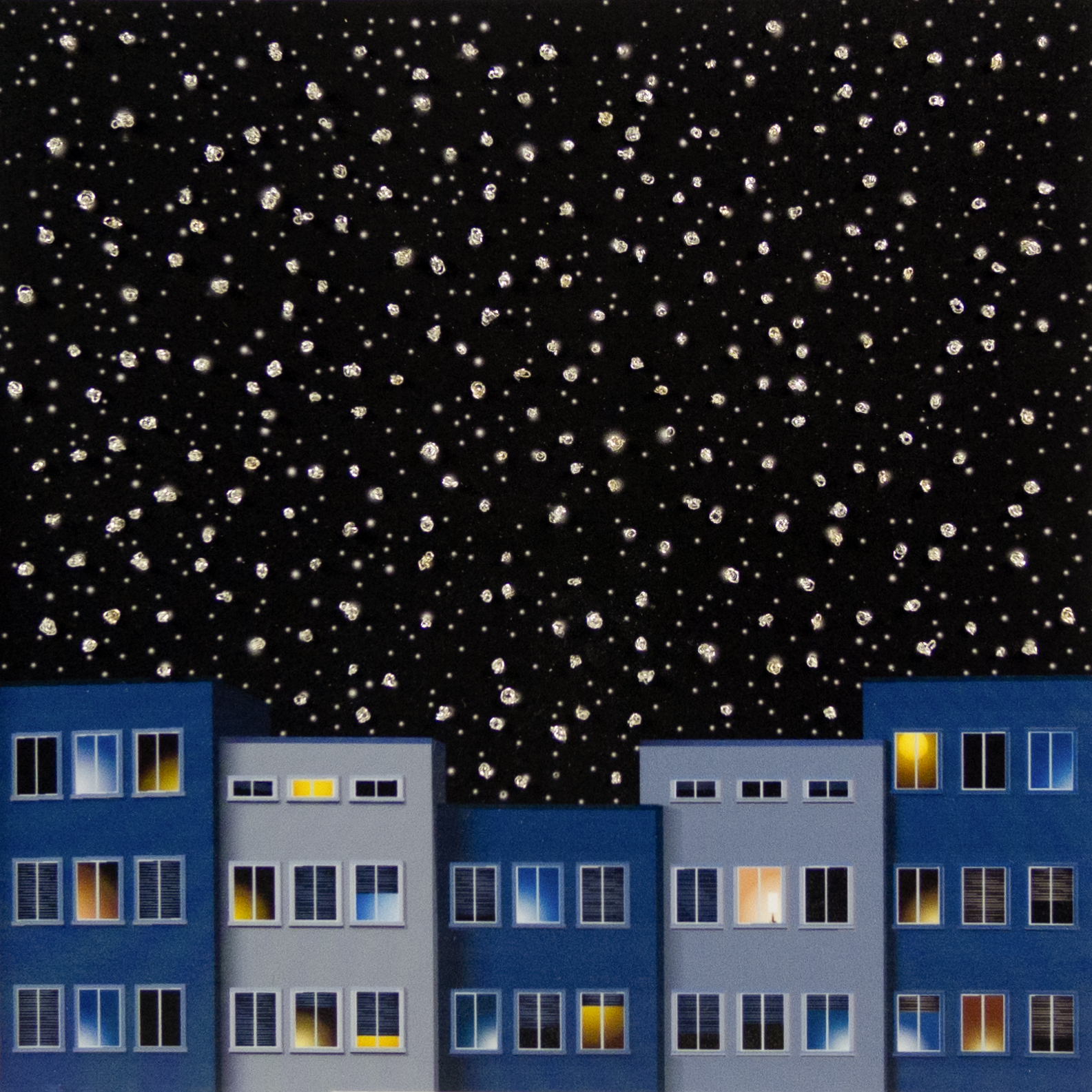 NIGHT SHOW (2024) - EMBROIDERY ON PAPER