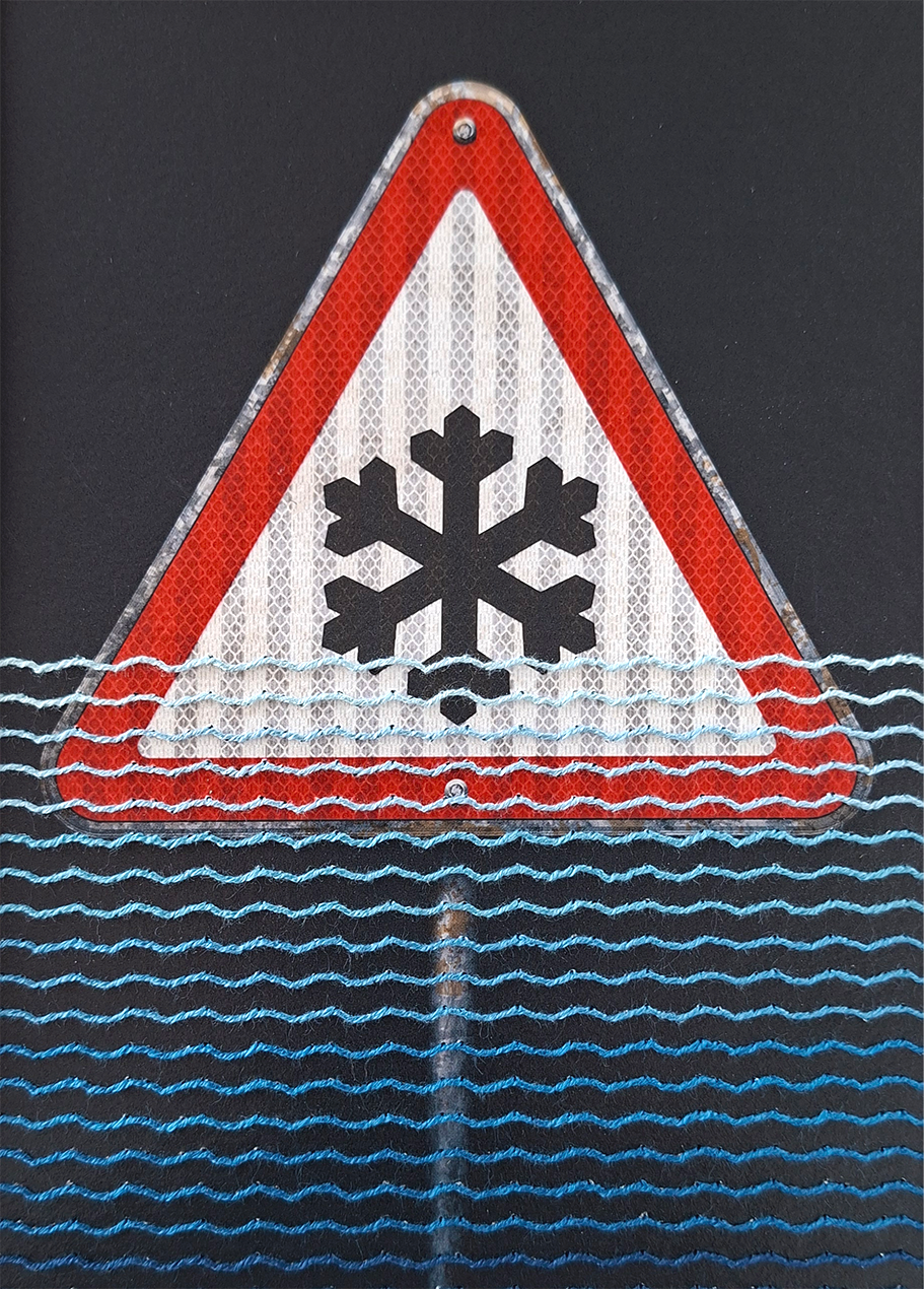 COLD WATERS (2024) - EMBROIDERY ON PAPER
