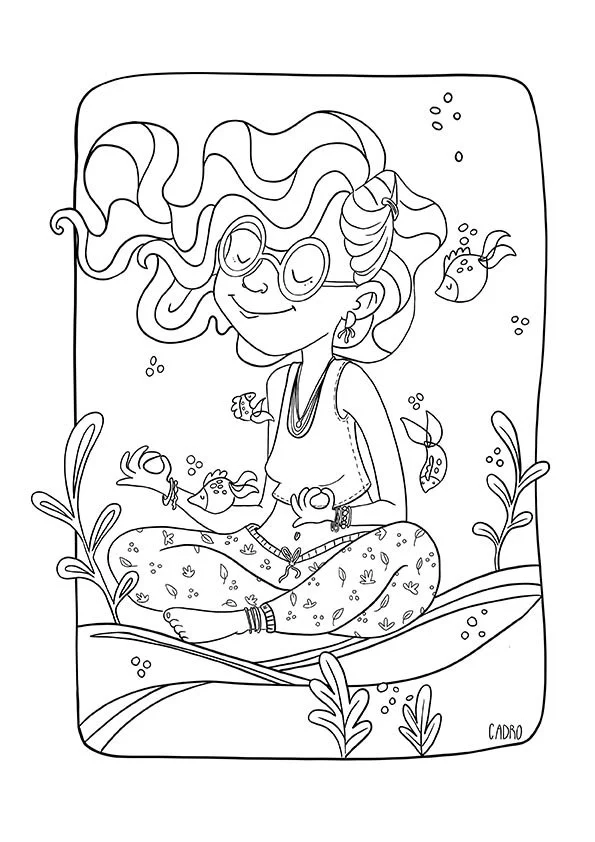 Meditation Colouring Page