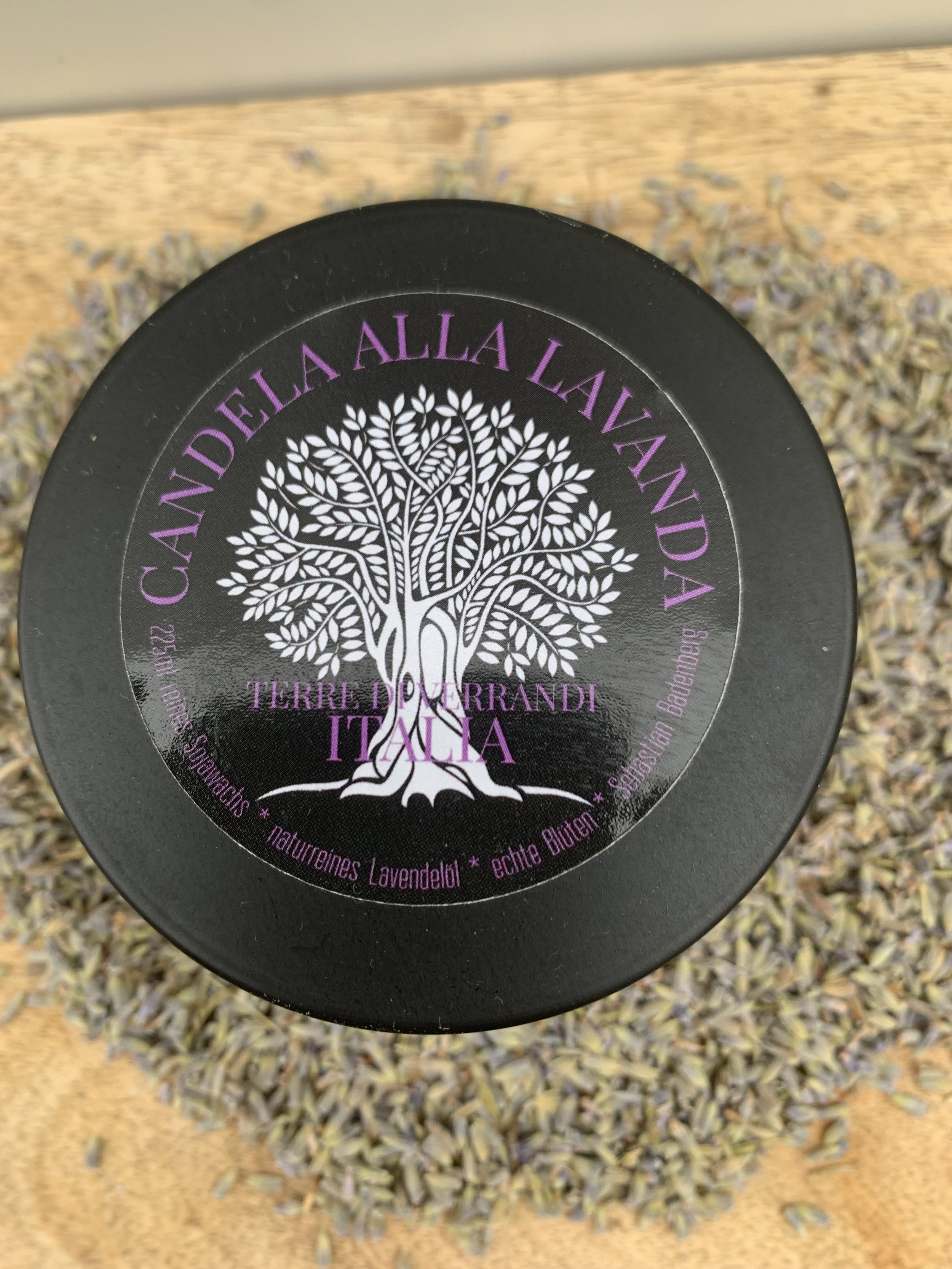 Lavendel Duftkerze Sojawachs Bio Lavendelöl Lavendelblüten