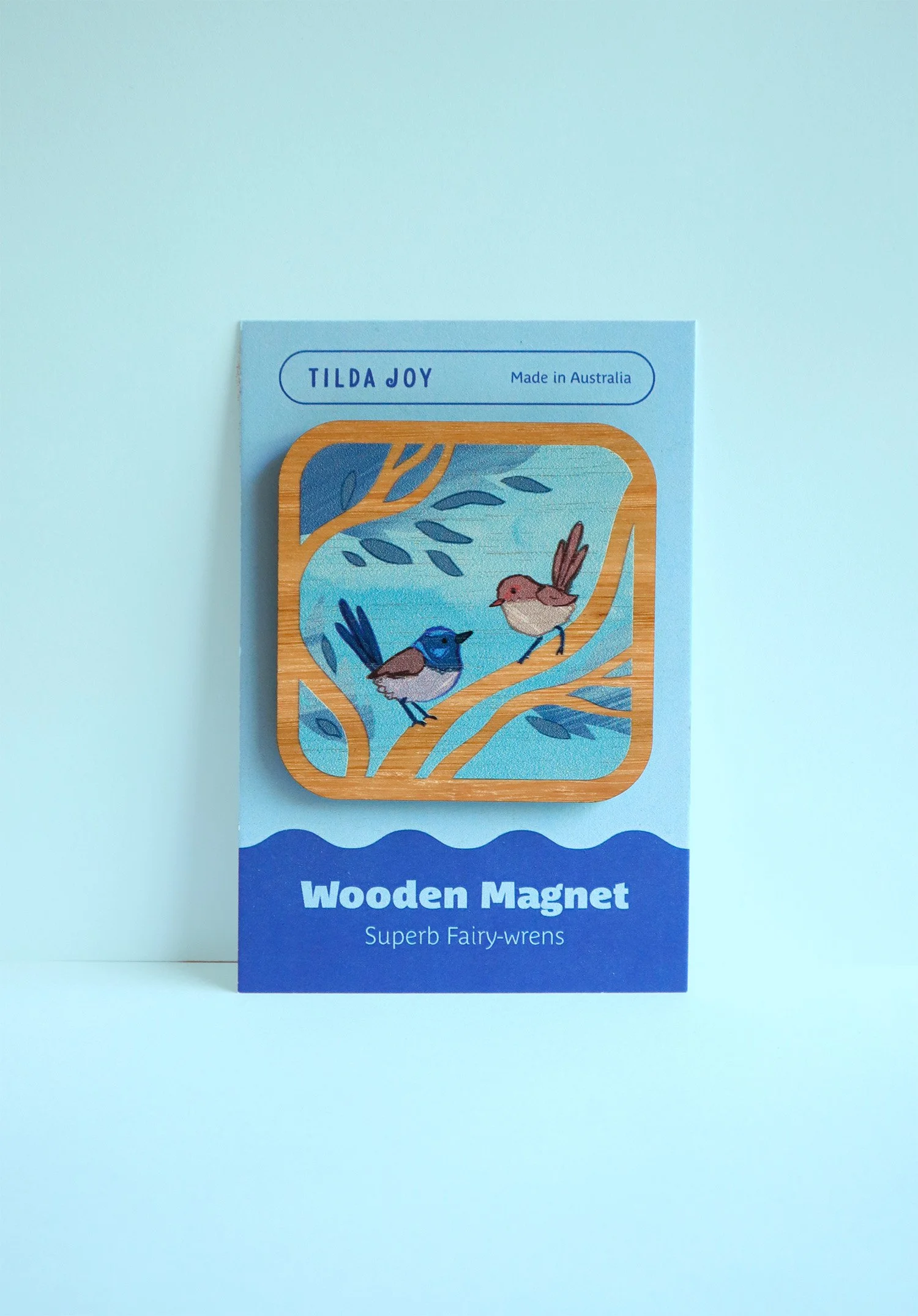 Superb Fairy-wrens Wooden Magnet